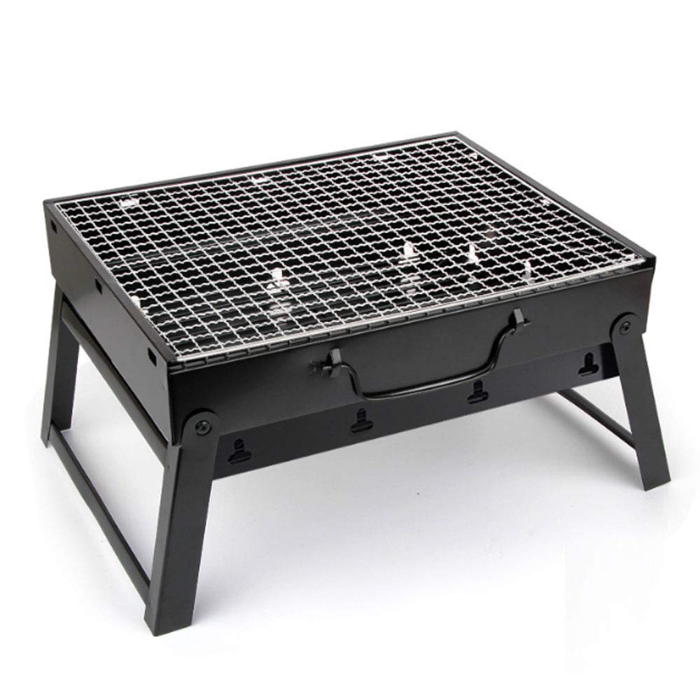 Portable Folding Lightweight BBQ Charcoal Grill - Small Outdoor Cooking Grill for Camping, Hiking, Picnics & Backyard Barbecues | Compact & Easy to Carry