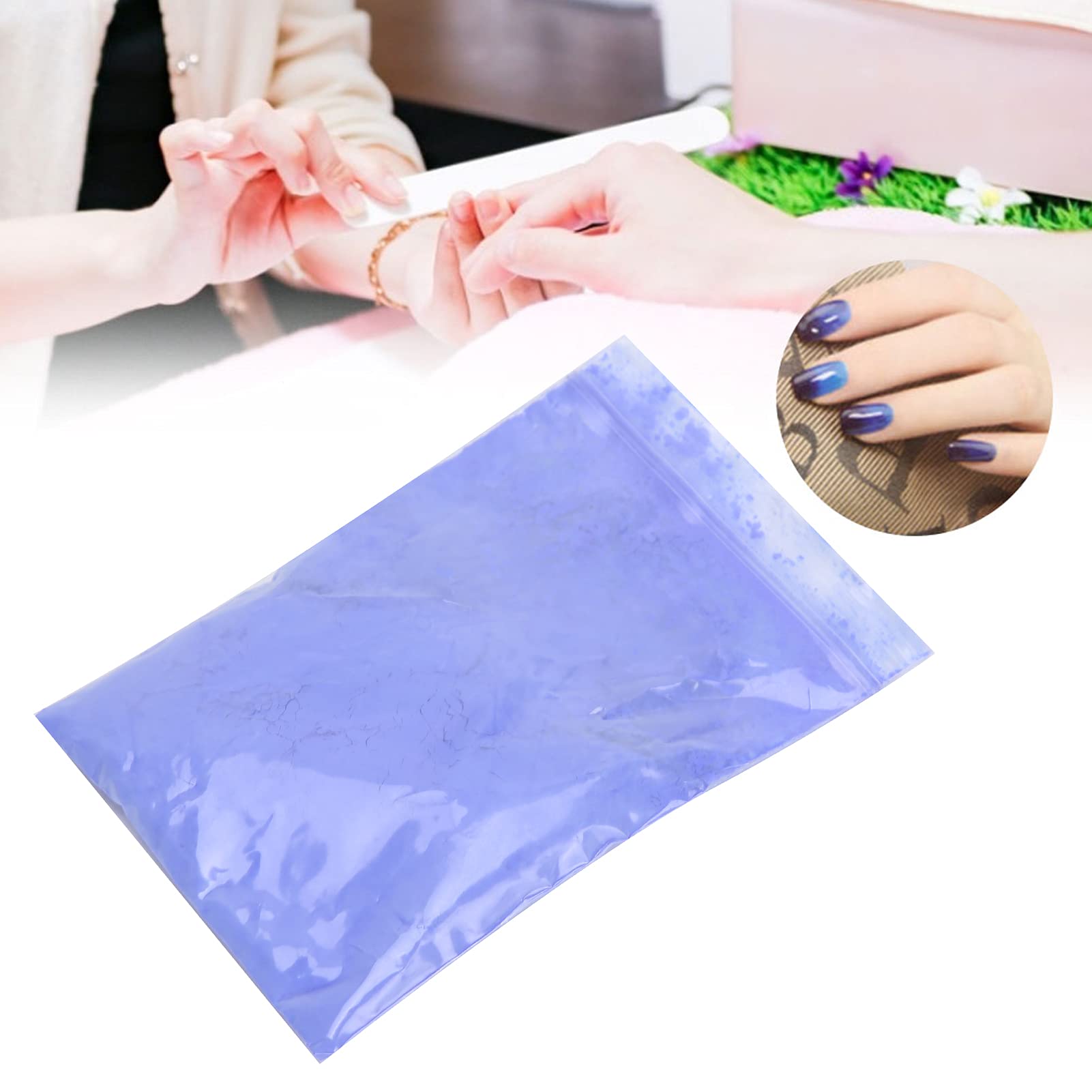 10g Thermochromic Powder - Heat Sensitive DIY Color Changing Pigment (Dark Blue to Light) for Crafts, Nail Art, Slime & Science Experiments