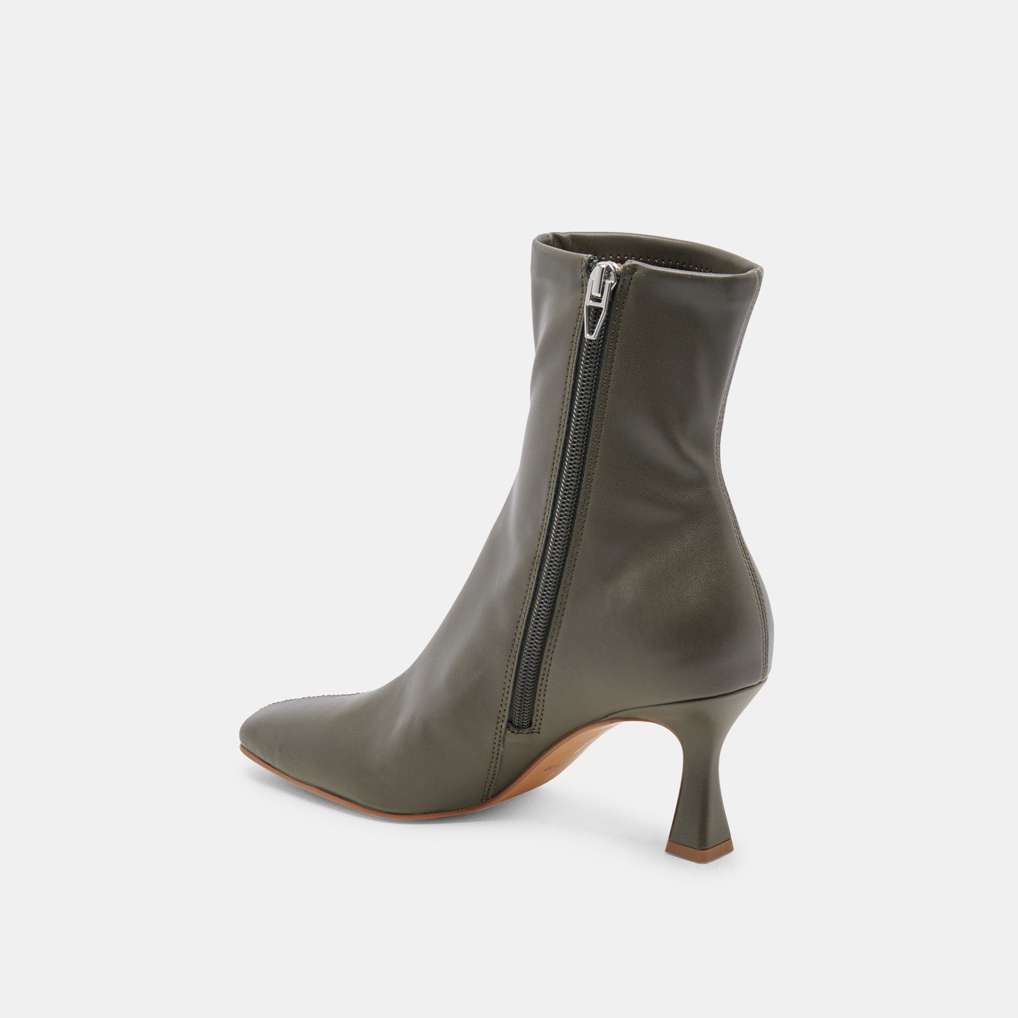 GLAMOR BOOTS DARK OLIVE STELLA - Stylish Women's Ankle Boots for Fall & Winter, Fashionable Chunky Heel Booties for Casual Outfits & Date Nights