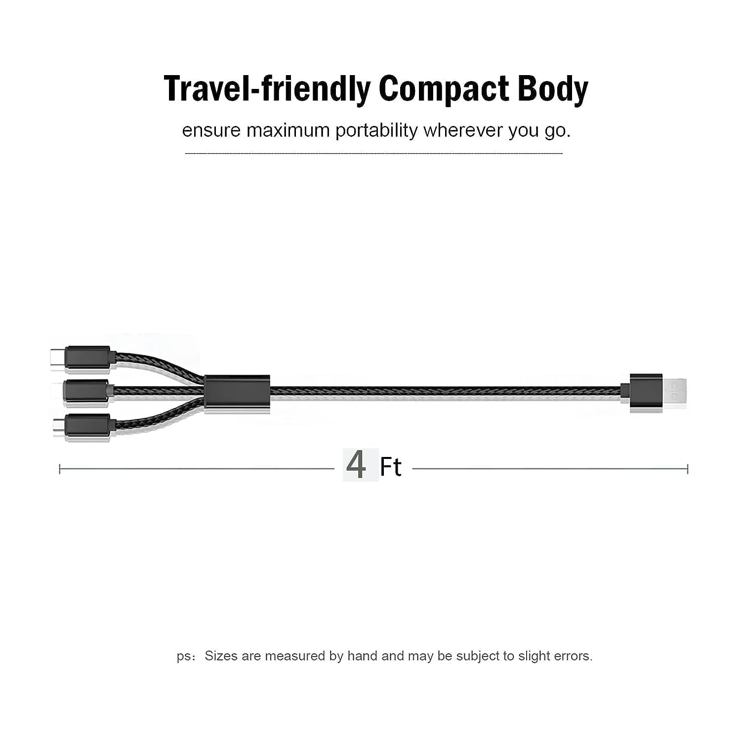 3-in-1 USB C Charging Cable for Beats Fit Pro, Beats Flex, Powerbeats Pro & Studio Buds - Fast Charging Cord Compatible with Kim Kardashian Beats & All New Beats Earbuds - Perfect for Travel, Gym & Daily Use