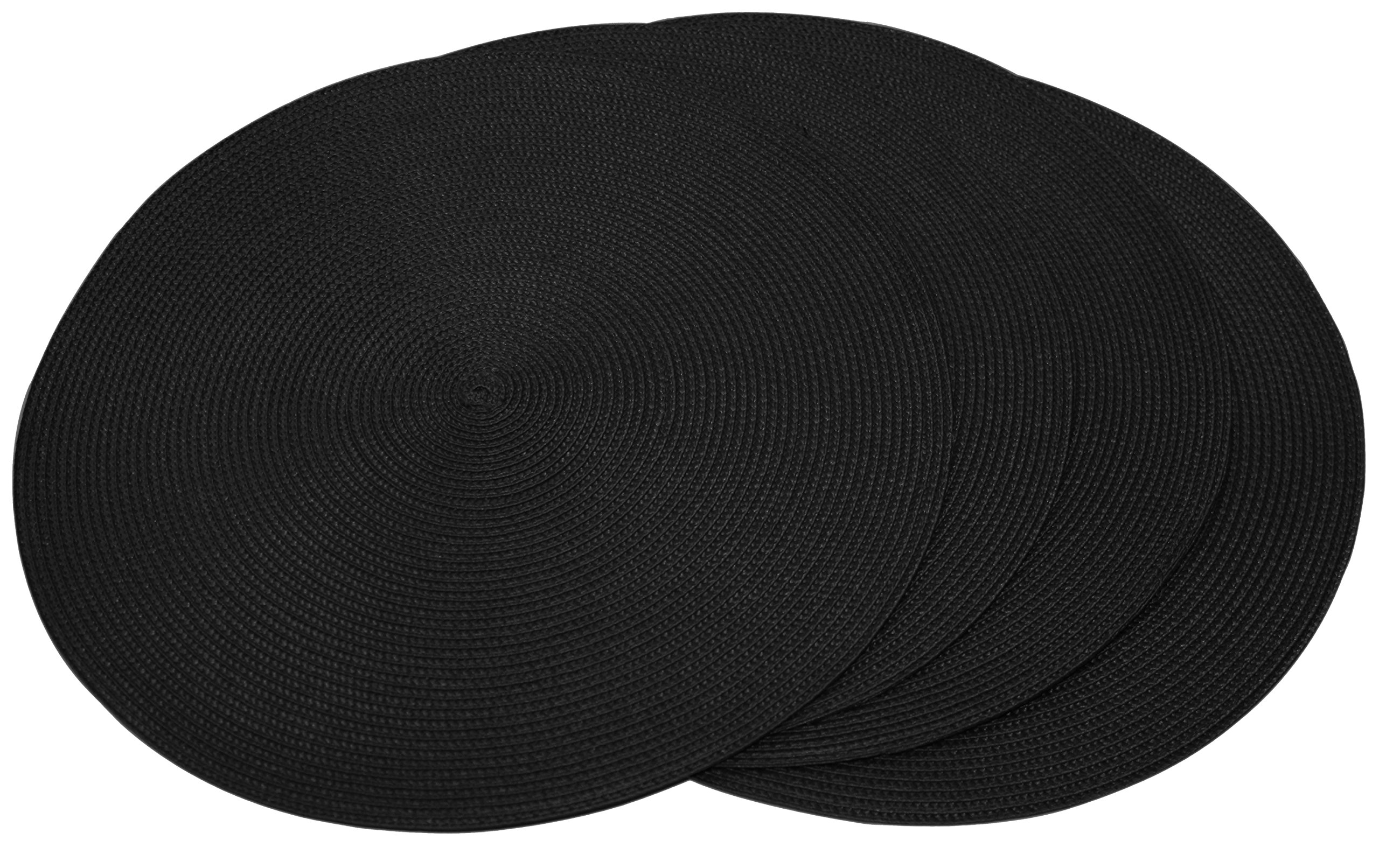 Luxury Round Woven Placemats Set of 4 - 15
