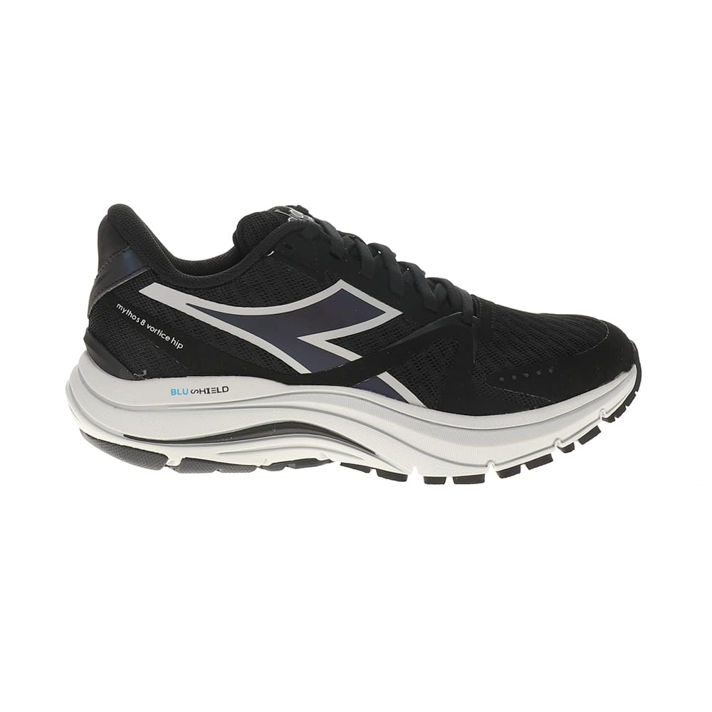 Diadora Women's Mythos Blushield 8 Vortice Running Shoes - Black | Lightweight Cushioned Sneakers for Women | Perfect for Jogging, Gym Workouts & Everyday Wear