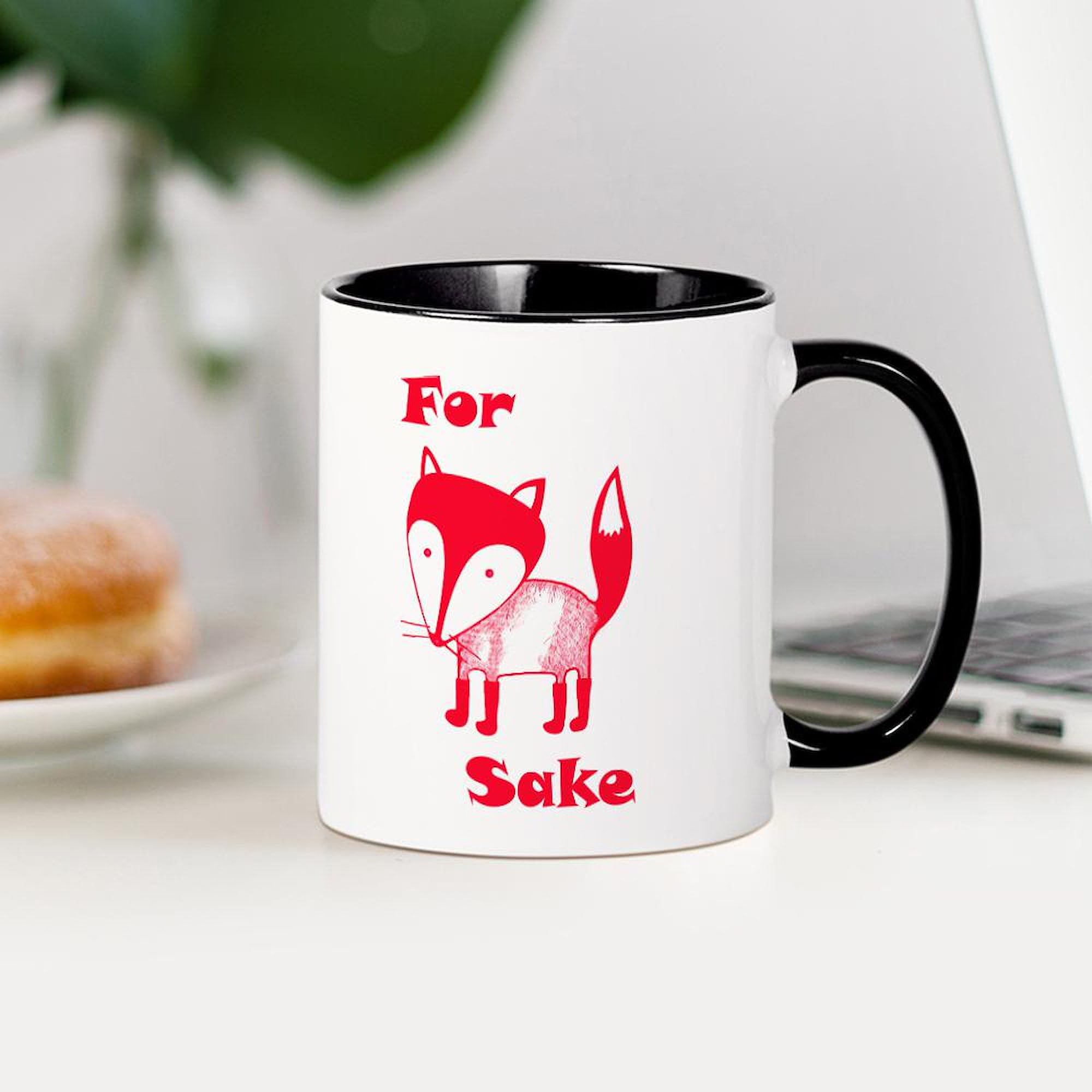 Fox Sake 11 oz Ceramic Coffee Mug (325ml) - Funny Fox Design for Tea & Hot Drinks - Perfect Gift for Animal Lovers, Office Use & Home Decor