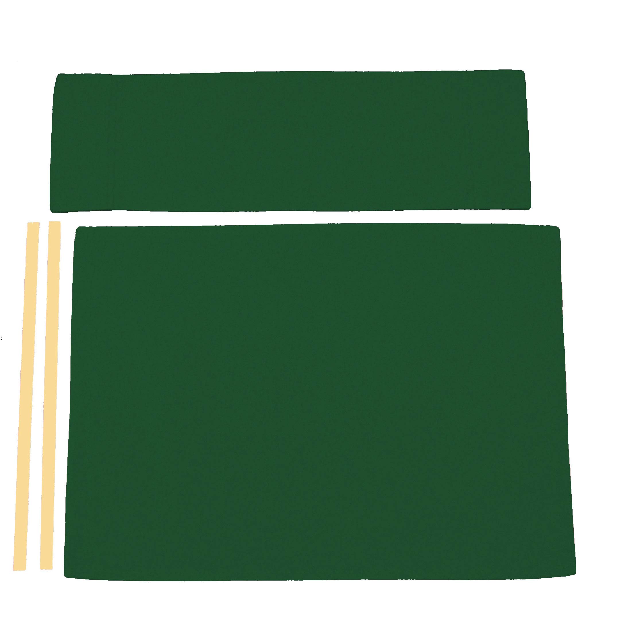 Sunbrella Directors Chair Replacement Cover - Flat Stick Style in Forest Green - Durable Outdoor Furniture Cover for Patio, Beach, and Camping Use