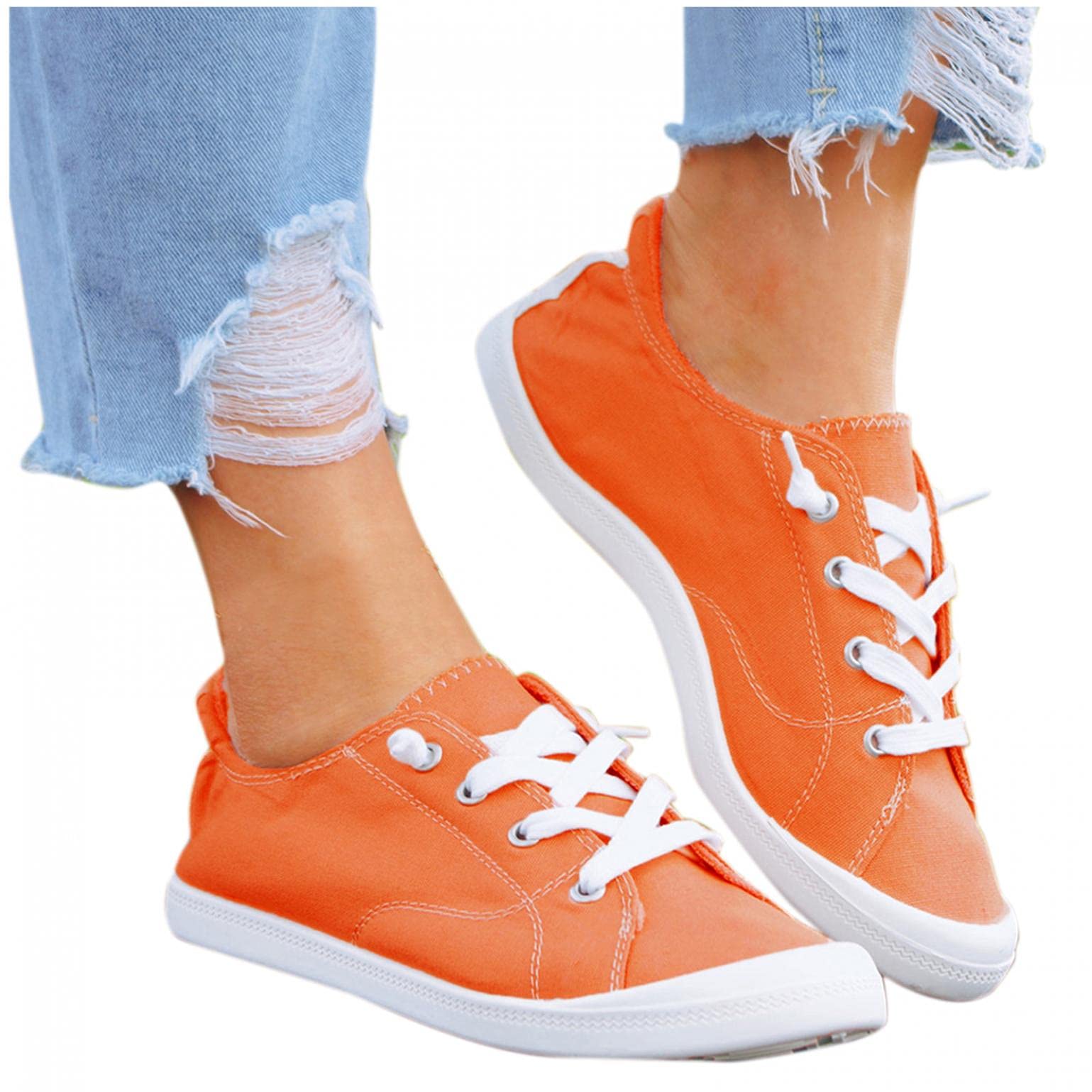 SIILSAA Women's Sneakers - Lightweight Running Shoes with Non-Slip Sole for Walking, Tennis & Casual Wear | Breathable Lace-Up Flat Shoes for Women | Perfect for Gym, Workout & Everyday Use