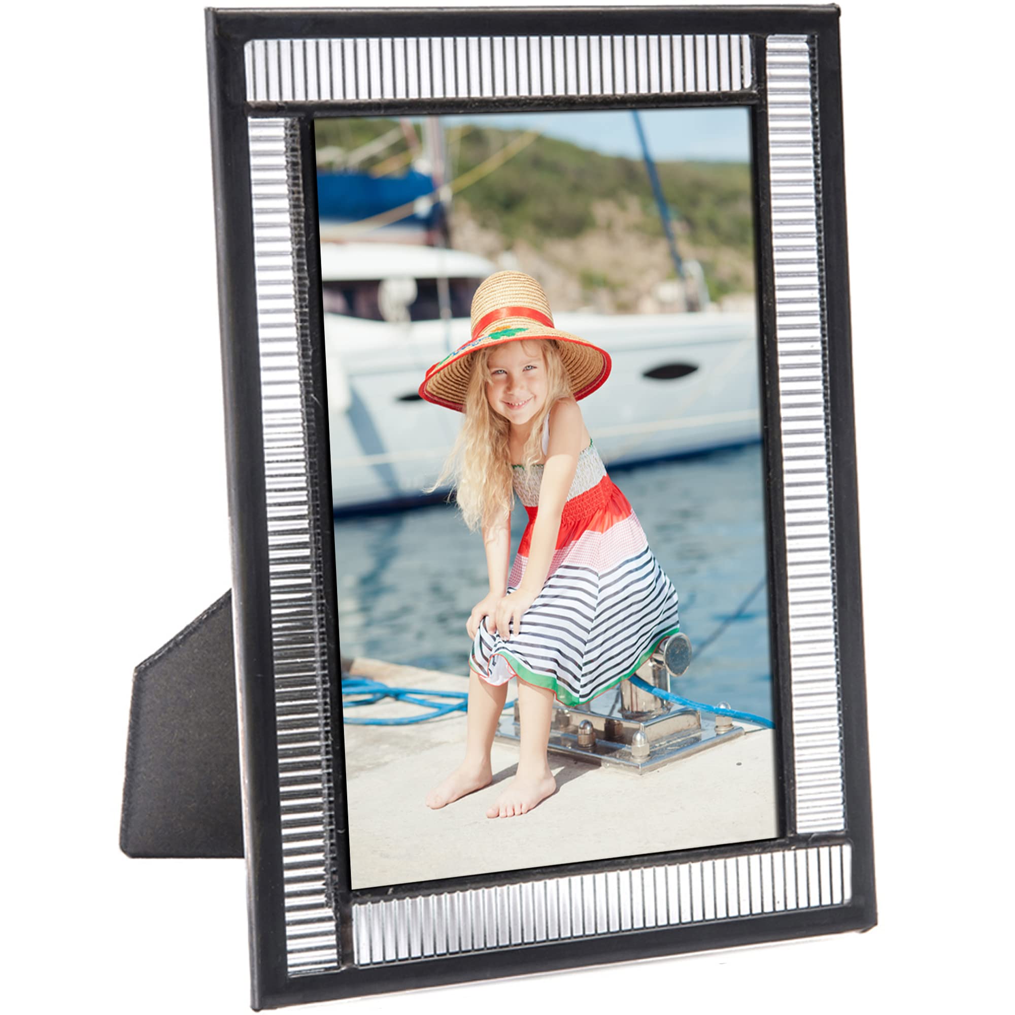 4x6 Clear Glass Photo Frame - Vertical/Horizontal for Home & Office Decor - Wedding, Graduation Gift