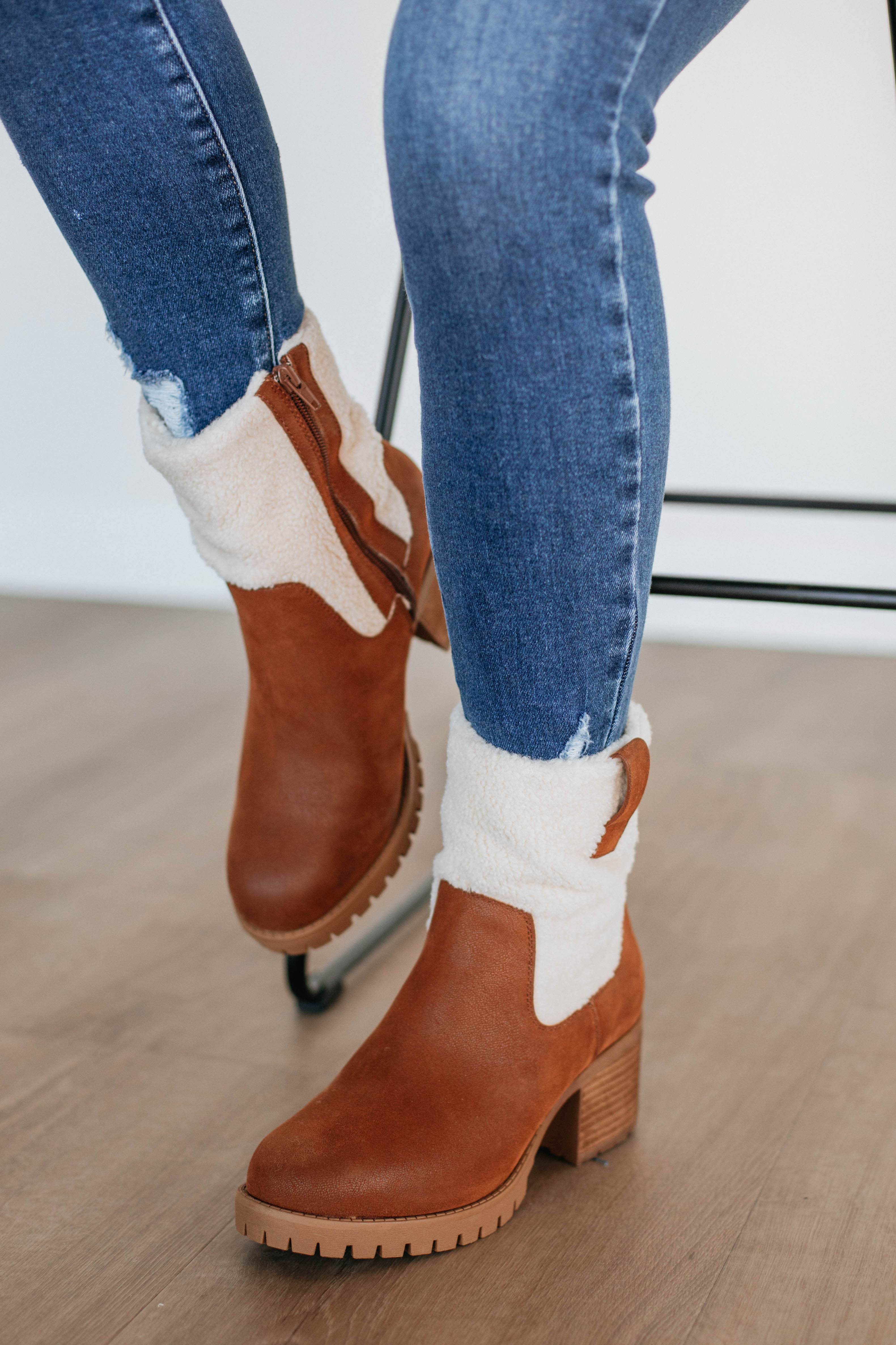 Thinking It Over Boots in Cognac - Stylish Leather Ankle Boots for Women | Perfect for Fall, Winter & Casual Outfits