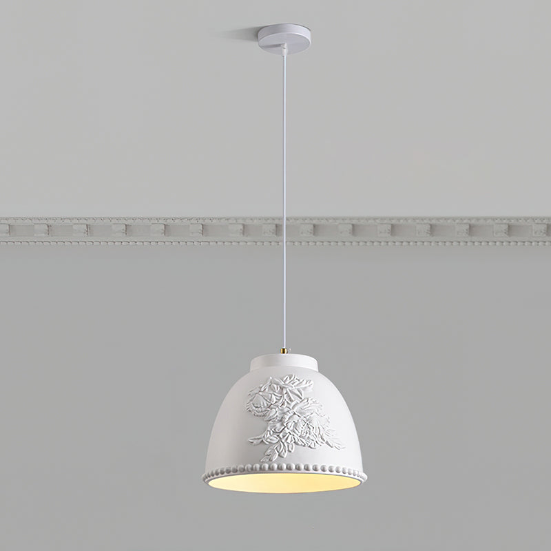 Handmade Carved Resin Pendant Light - Modern Boho Ceiling Fixture for Living Room, Bedroom & Dining Room Decor