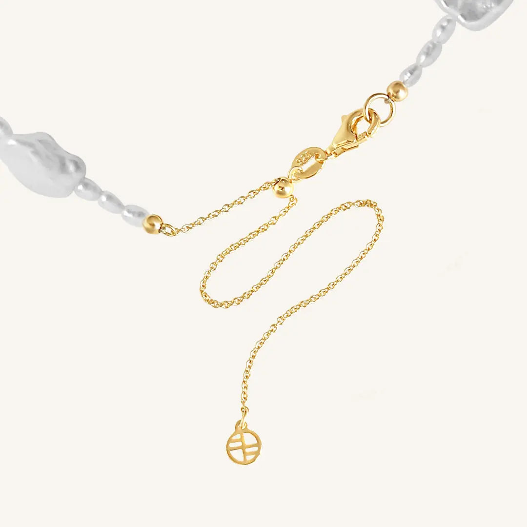 Etta Pearl Necklace with Stone of Potential - Elegant Jewelry for Women, Gift for Her, Birthday, Anniversary, Wedding, Party & Special Occasions