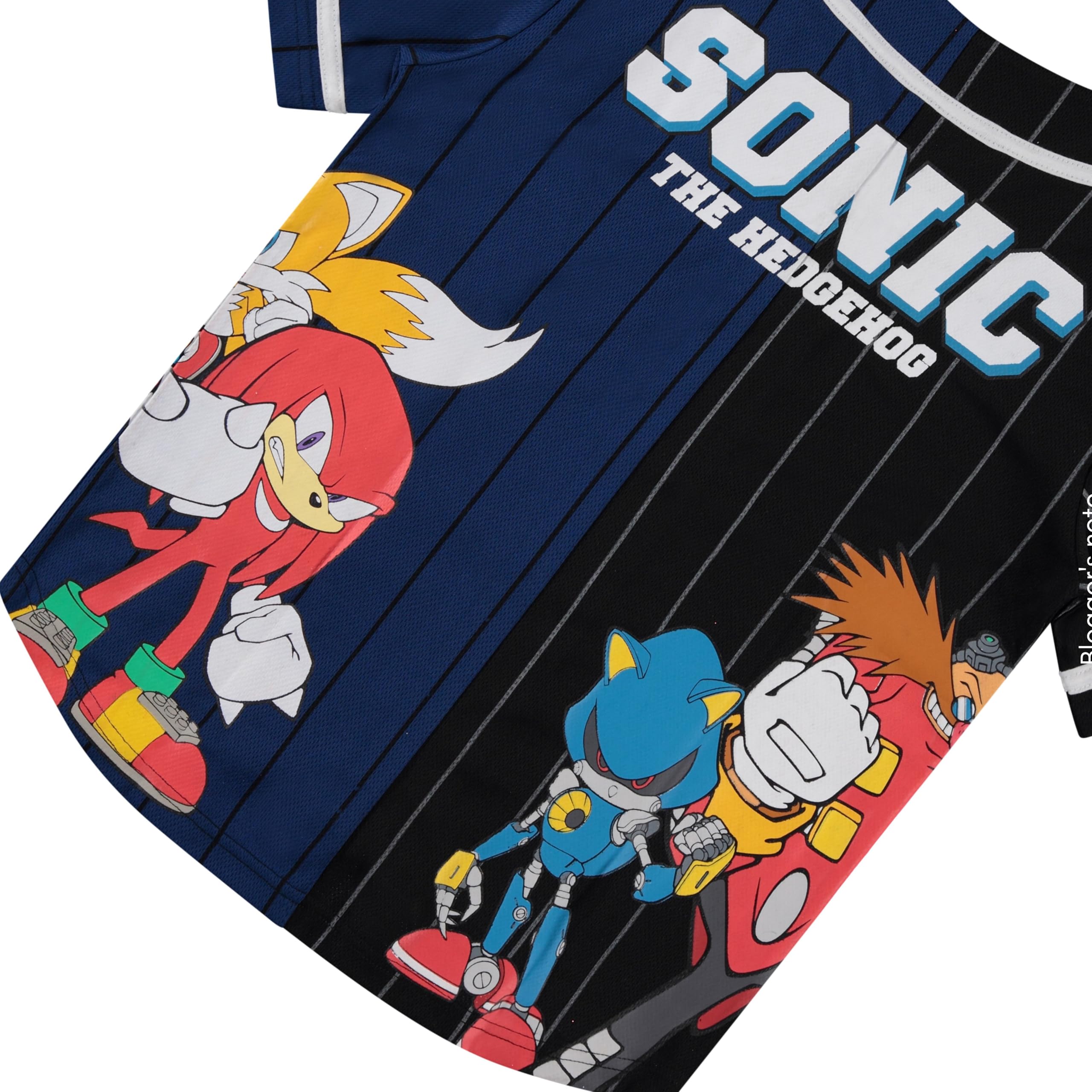 Sonic The Hedgehog Baseball Jersey T-Shirt for Boys - Kids & Youth Sizes 4-20 - Official Licensed Character Tee for School, Parties & Gaming Events