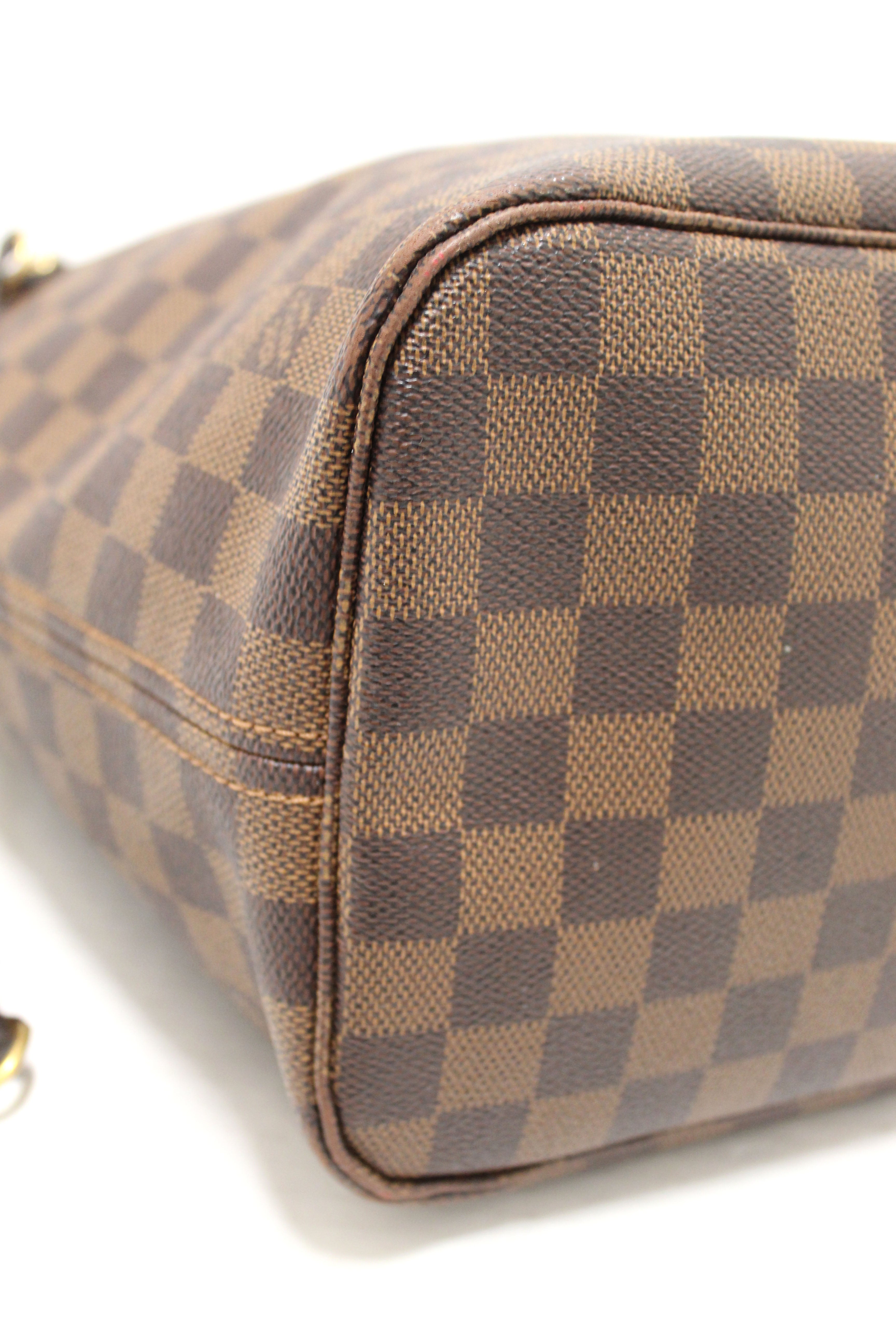 Authentic Louis Vuitton Damier Ebene Canvas Neverfull MM Tote Bag - Luxury Designer Handbag for Women, Perfect for Work, Travel & Everyday Use