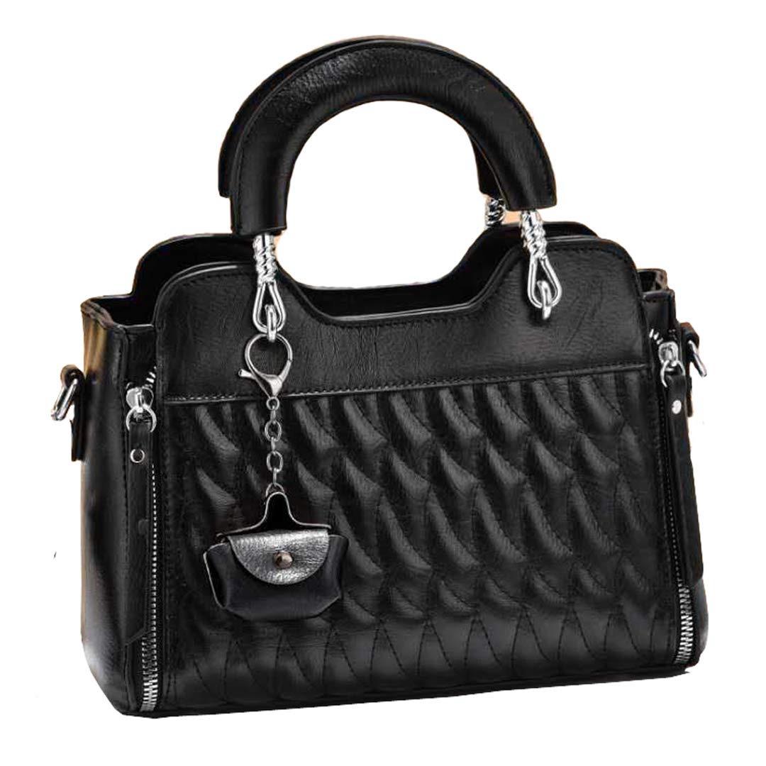 MEZON Genuine PU Leather Women's Handbag - Stylish Top Handle Shoulder Tote Purse for Work, Travel & Everyday Use