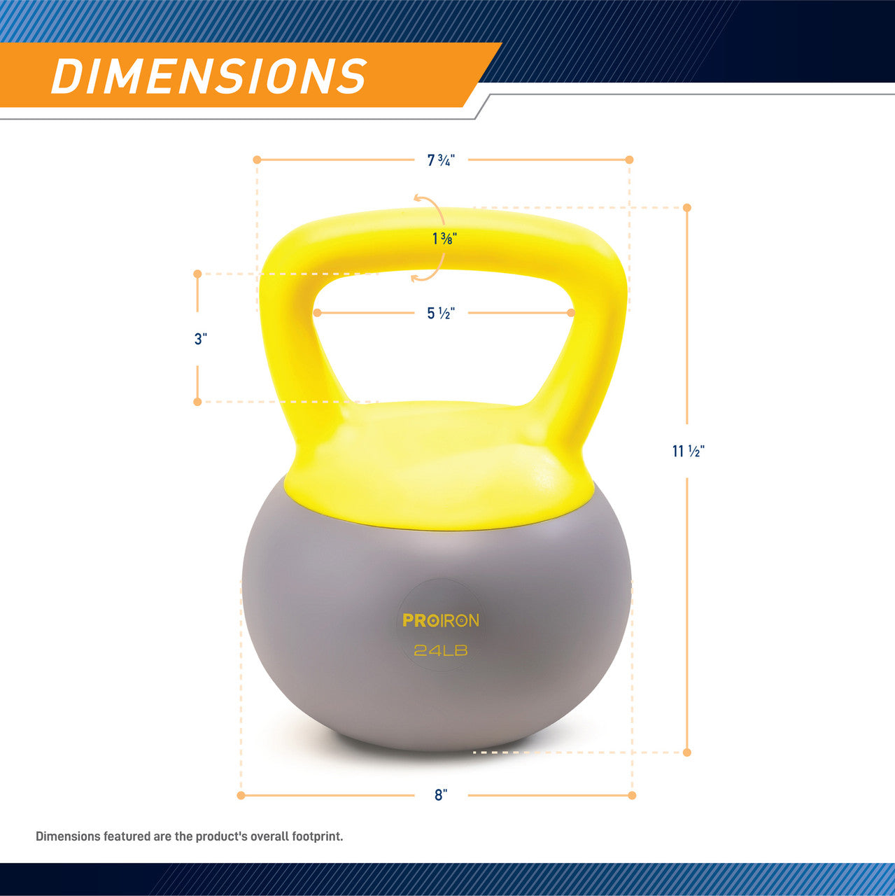 24lbs Soft Kettlebell with Iron Sand Fill - Non-Slip Handle for Home Gym & CrossFit Training - Perfect for Strength Workouts, HIIT & Functional Fitness Exercises | ProIron HL24L