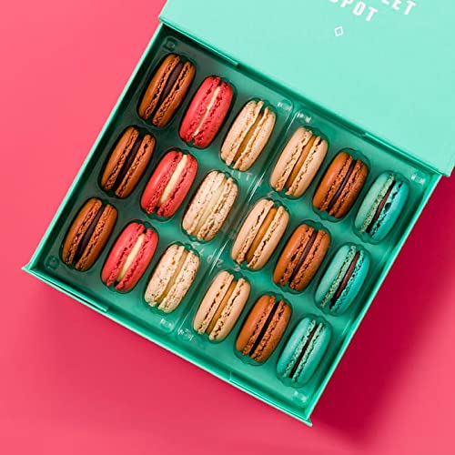 Woops! Premium French Macaron Gift Box of 36 - Chocolate Lovers Assortment | Gourmet Cookies & Pastries | Corporate, Wedding & Personalized Gift Ideas | Perfect for Holidays, Parties & Special Occasions