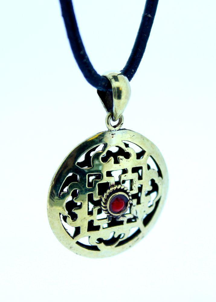 2-Sided Brass Mandala Pendant for Necklace - Spiritual & Boho Jewelry for Meditation, Yoga, and Gift Giving