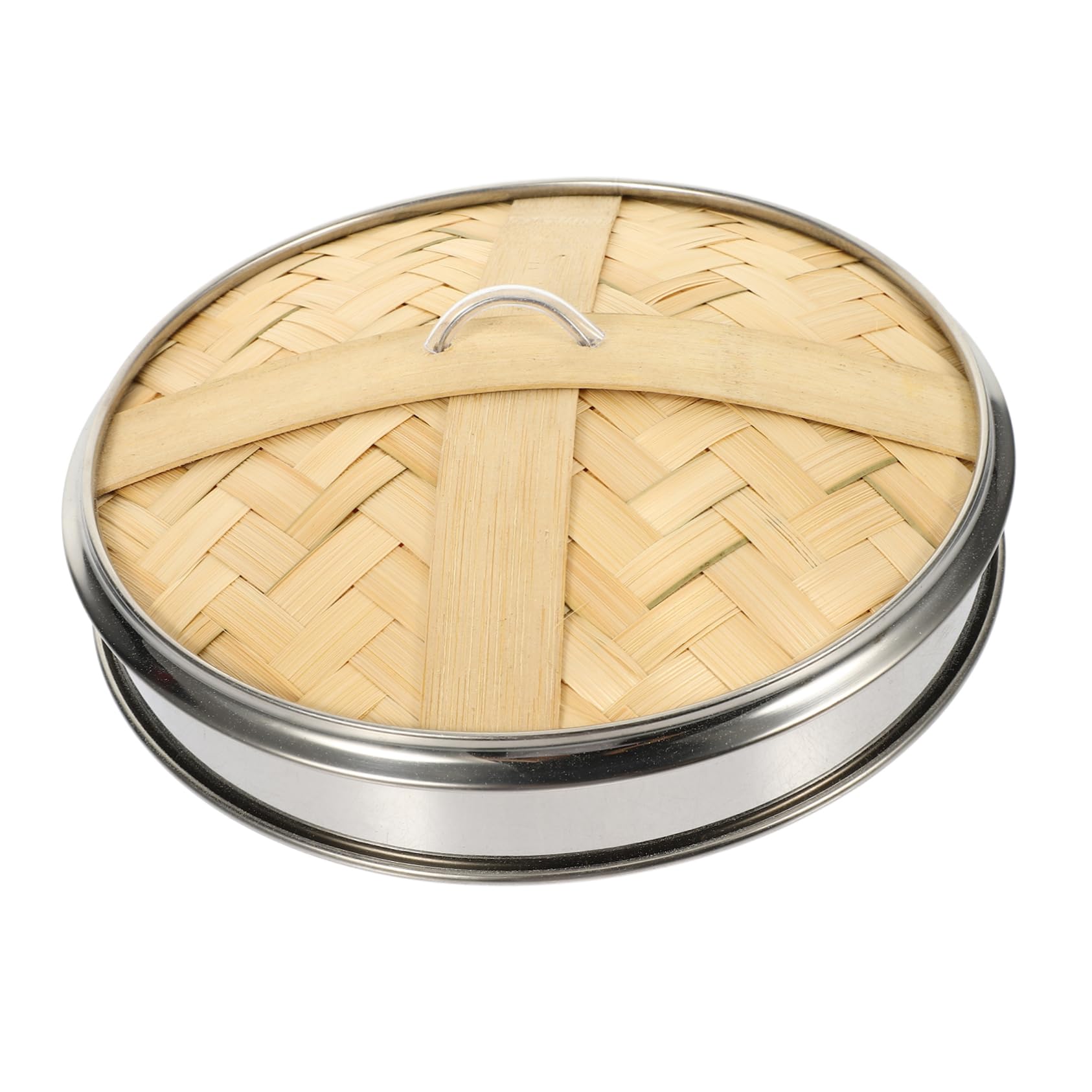 Cabilock 1-Piece Bamboo Steamer Basket Set - Stainless Steel & Wooden Dim Sum Steamer with Lid - Perfect for Dumplings, Buns, Vegetables & Asian Cooking