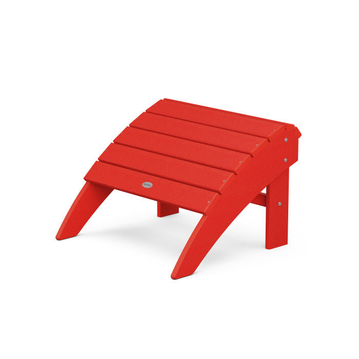 POLYWOOD Vineyard Curveback Adirondack Ottoman - Outdoor Patio Furniture, Weather-Resistant Poly Lumber, Perfect for Garden, Poolside & Backyard Relaxation
