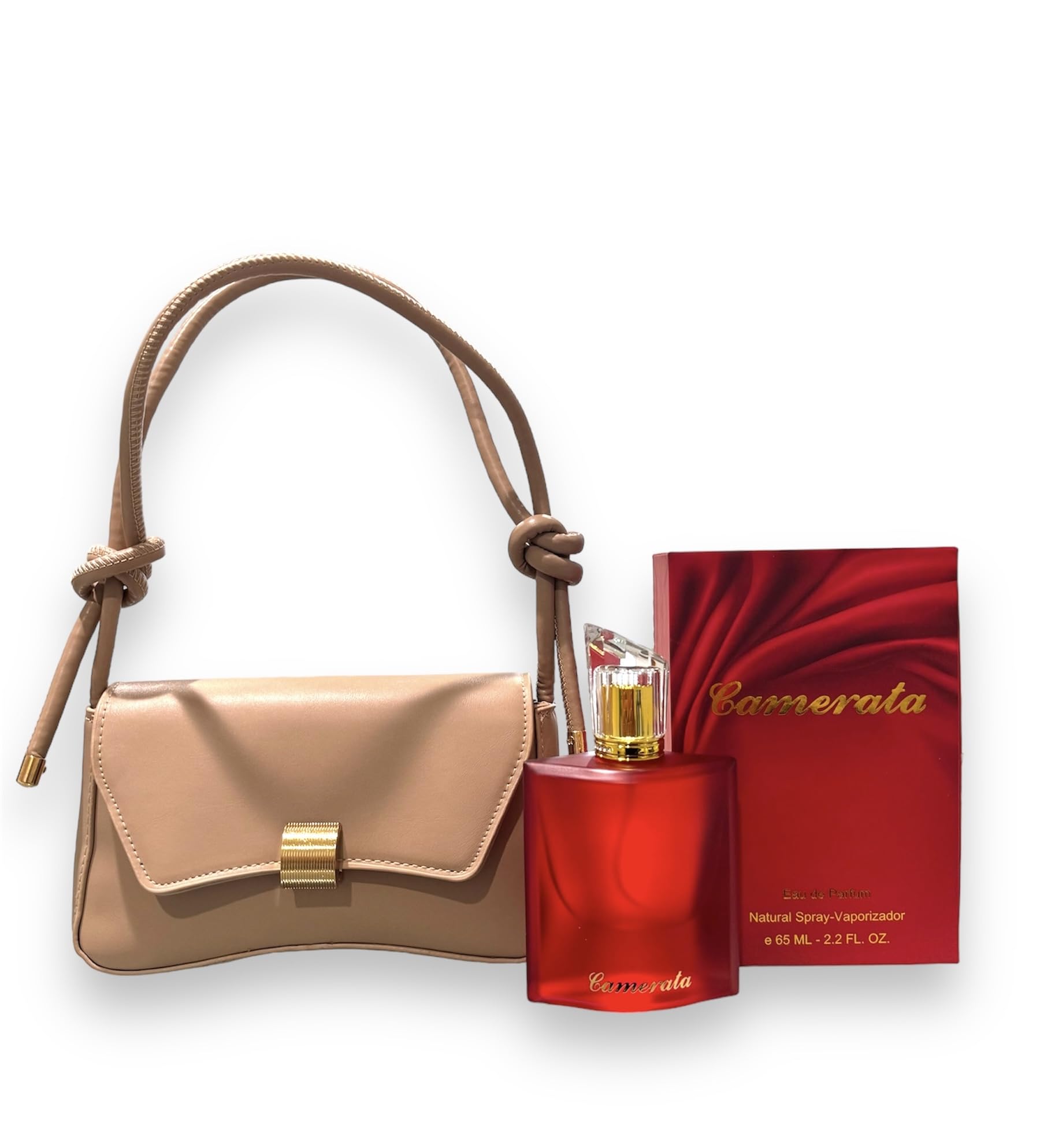 Luxury CAMERATA D'LUJO Gift Set (Perfume + Nude Wallet) - Perfect for Birthday, Anniversary & Valentine's Day Gifts