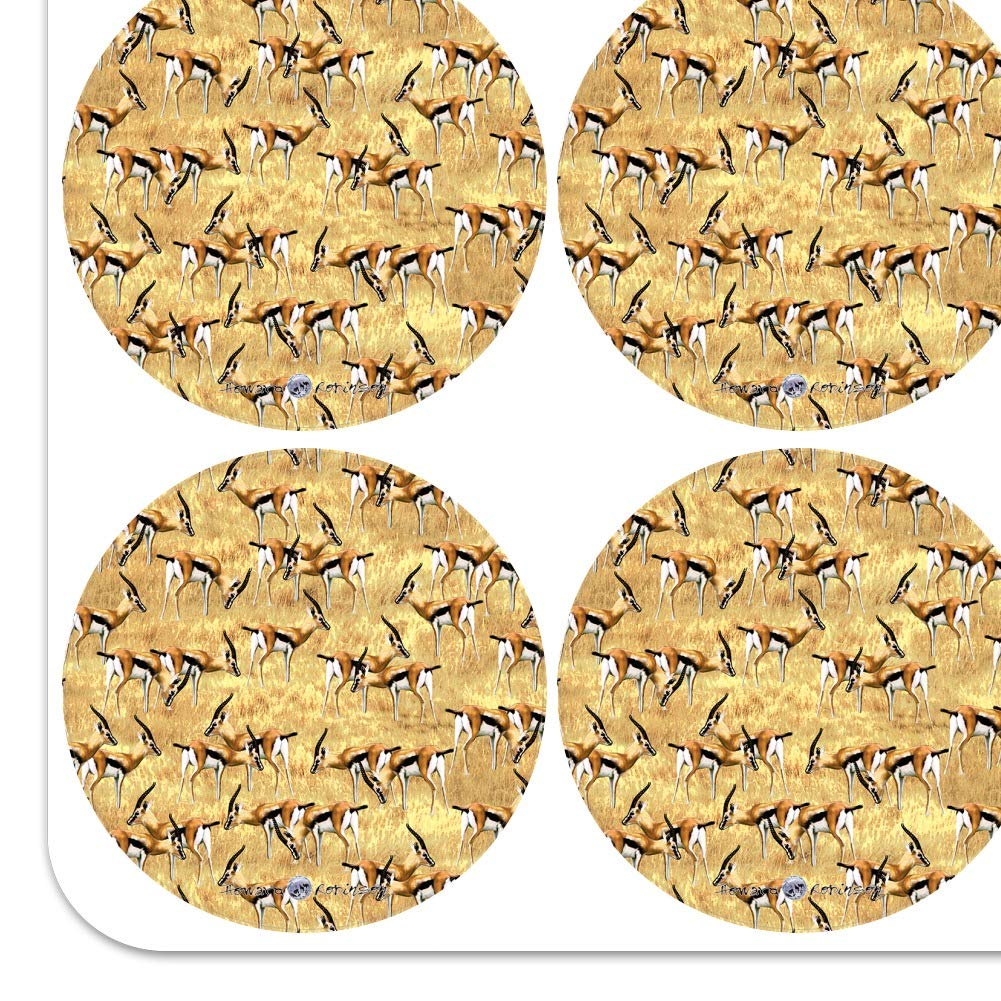 African Plains Gazelle Herd Grazing Pattern Planner Stickers - Scrapbooking, Journaling, DIY Craft Decoration for Bullet Journals, Calendars & Planners - Nature Inspired Wildlife Stationery Supplies