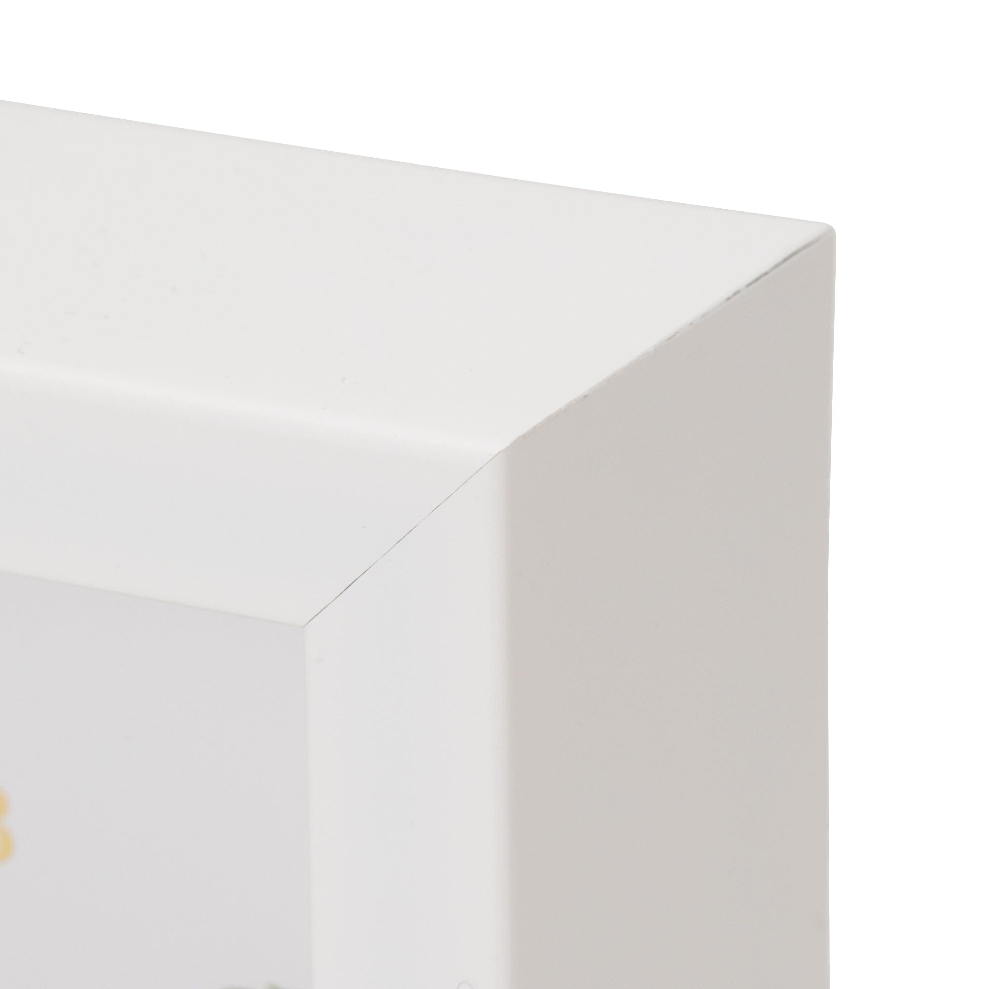 White Floral Photo Frame with Built-in Clock - Perfect for Home Decor, Wall Art, and Gift Giving