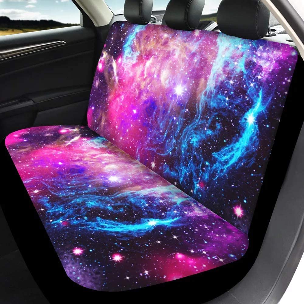 **Jeiento Purple Galaxy Waterproof Dog Car Seat Cover - Non-Slip Pet Bench Protector for Cars, Trucks & SUVs - Perfect for Travel, Road Trips & Daily Commutes**