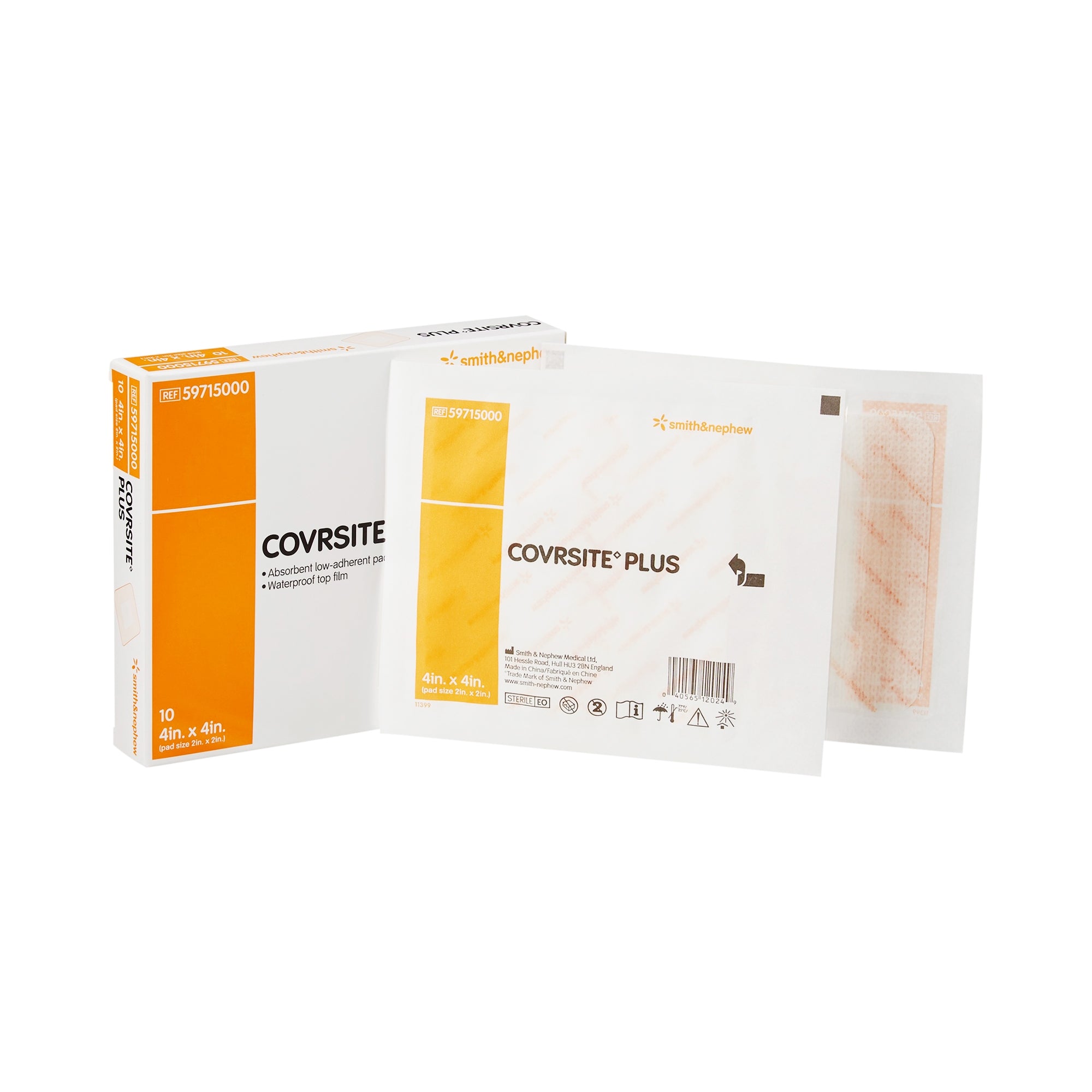 Coversite Plus Waterproof Wound Dressing 4x4 Inches - Sterile Adhesive Bandage for Cuts, Burns & Post-Surgery Care - Ideal for First Aid Kits, Outdoor Activities & Daily Protection