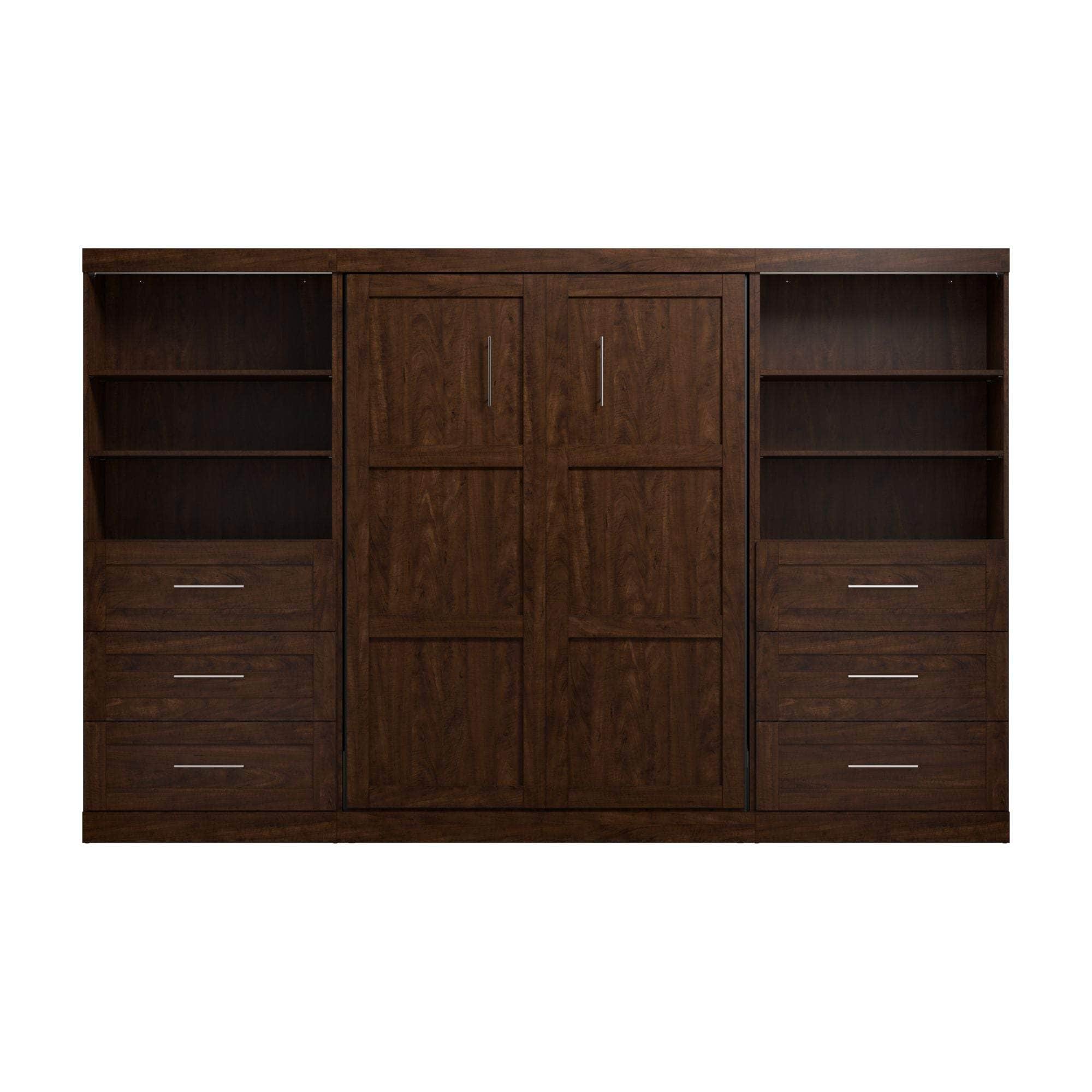 Pur Full Murphy Wall Bed with 2 Storage Units & Drawers (131