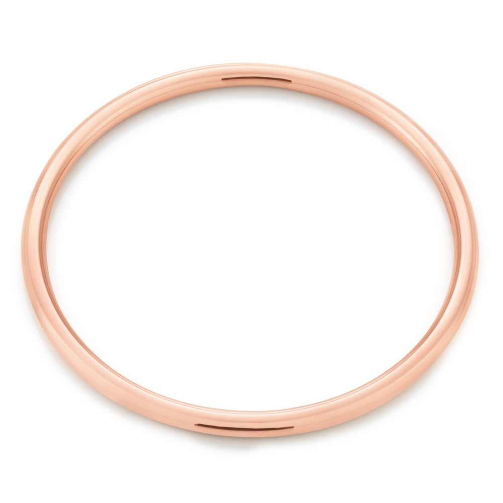9ct Rose Gold Silver Filled 3mm x 65mm Plain Golf Bangle Bracelet for Women - Elegant Jewelry Gift for Golf Lovers, Sports Events & Everyday Wear