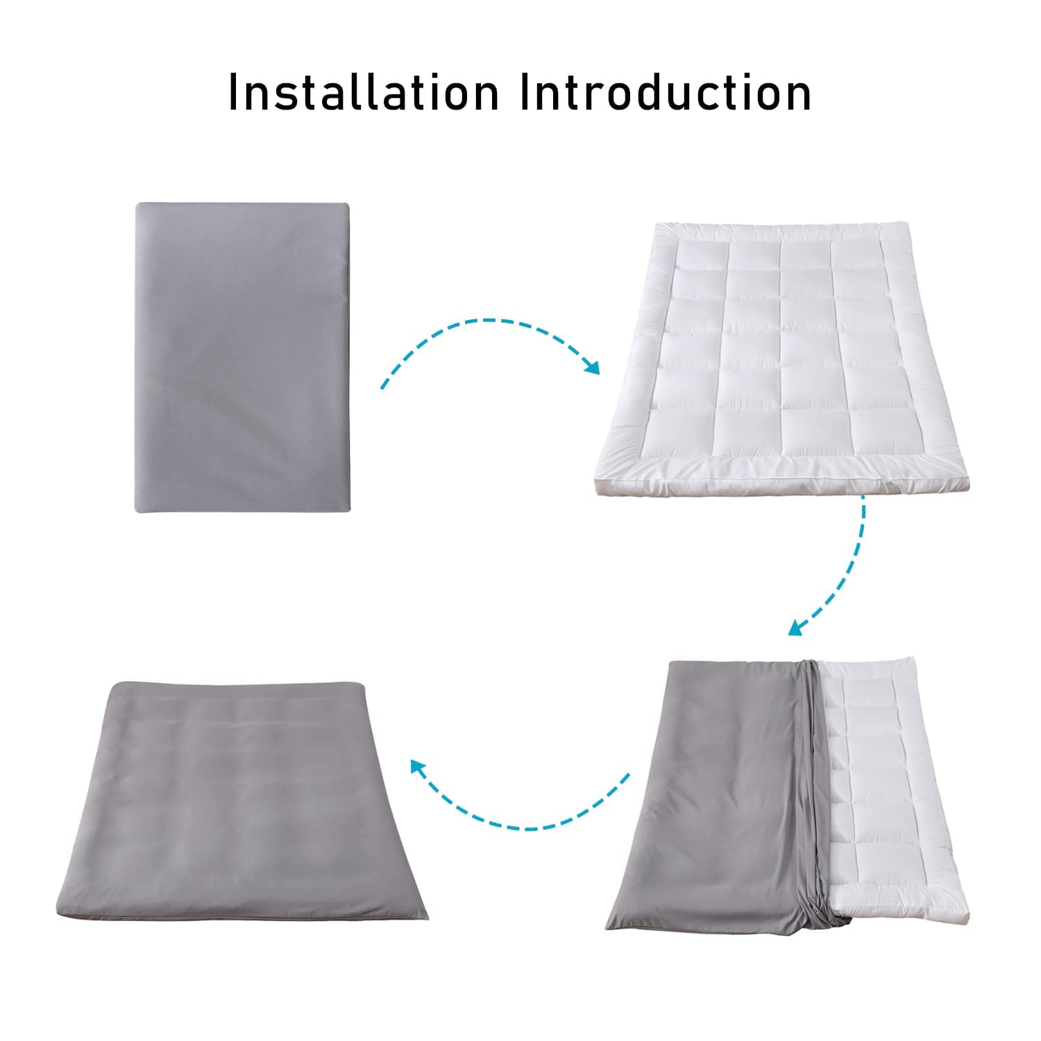 Foldable Japanese Futon Mattress Cover - 100% Cotton Tatami Floor Mattress Protector for Meditation, Sleeping & Travel | Dustproof Guest Room Floor Pad (Coffee, 180x200cm/71x79in) | Perfect for Small Spaces, Yoga, Camping & Temporary Guest Beds