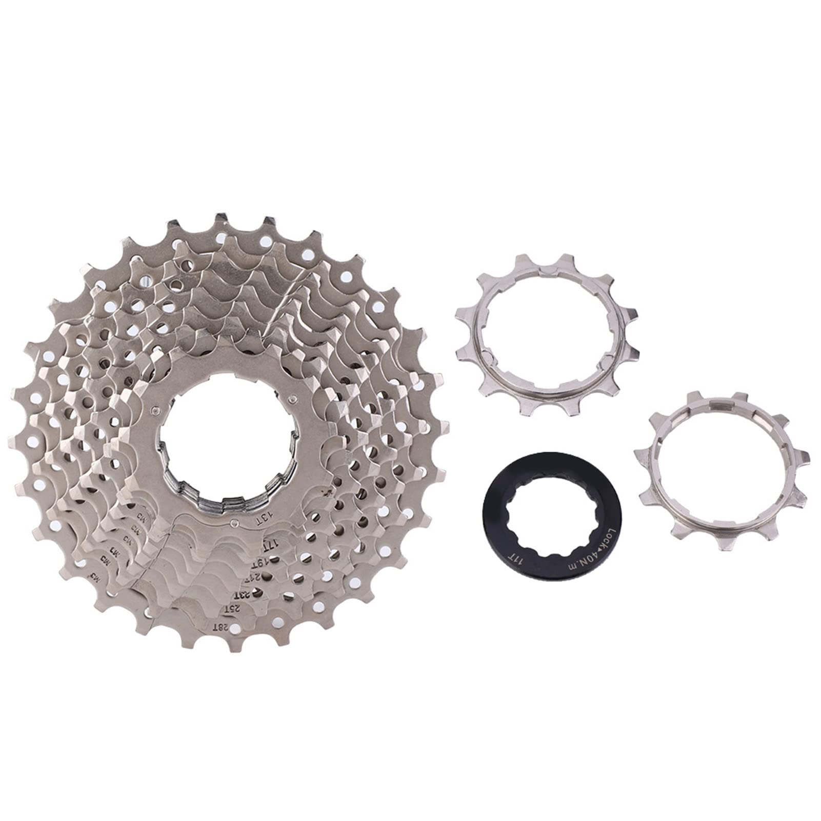 HERCHR 11-28T Steel Road Bike Freewheel Cassette - Durable Bicycle Replacement Sprocket for Smooth Cycling | Perfect for Commuting, Training & Road Biking