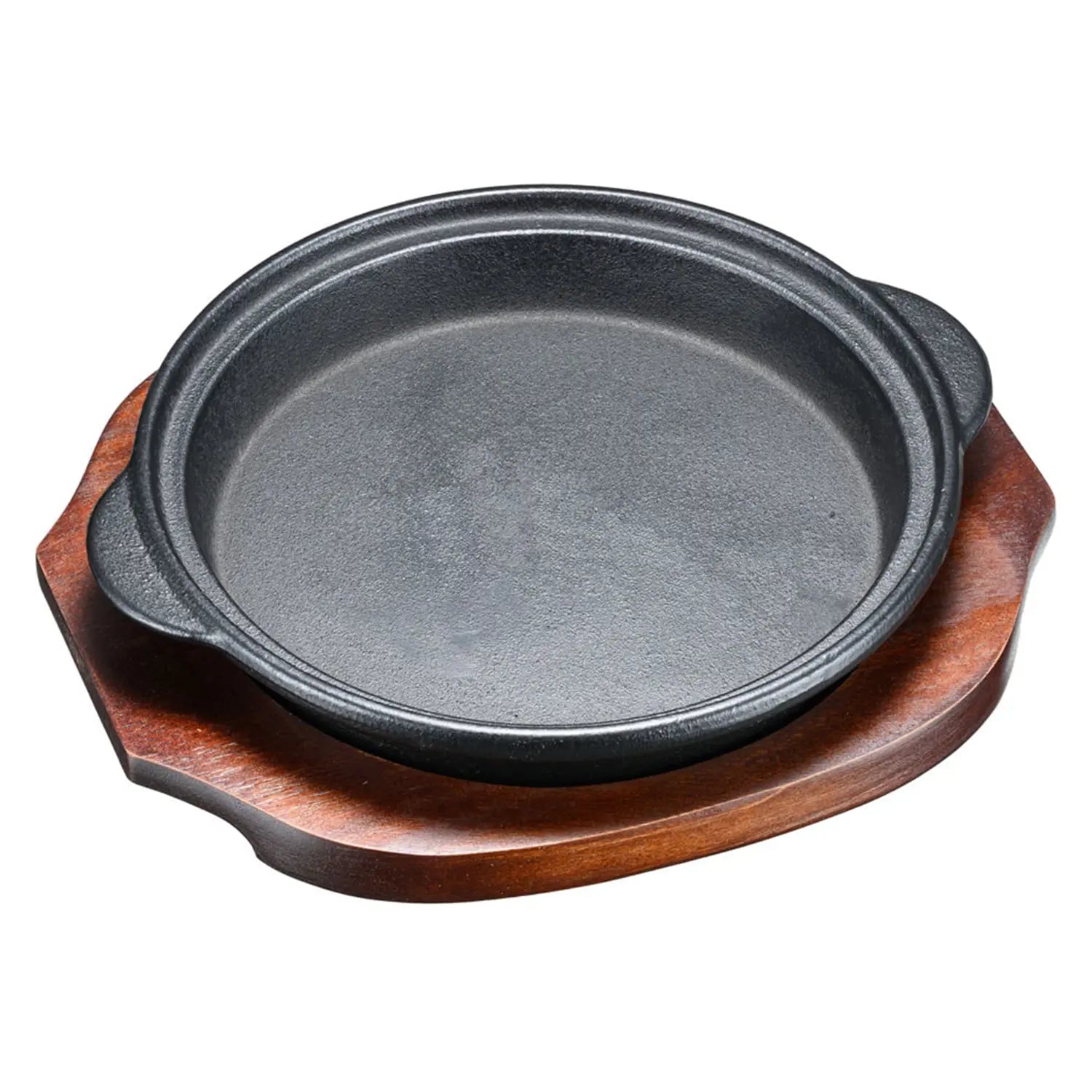 Asahi Chuzo Cast Iron Stepped Sizzler Platter - Premium Japanese Grill Plate for Steak, Seafood & Fajitas - Perfect for Sizzling Hot Meals at Home or Outdoor BBQ Parties