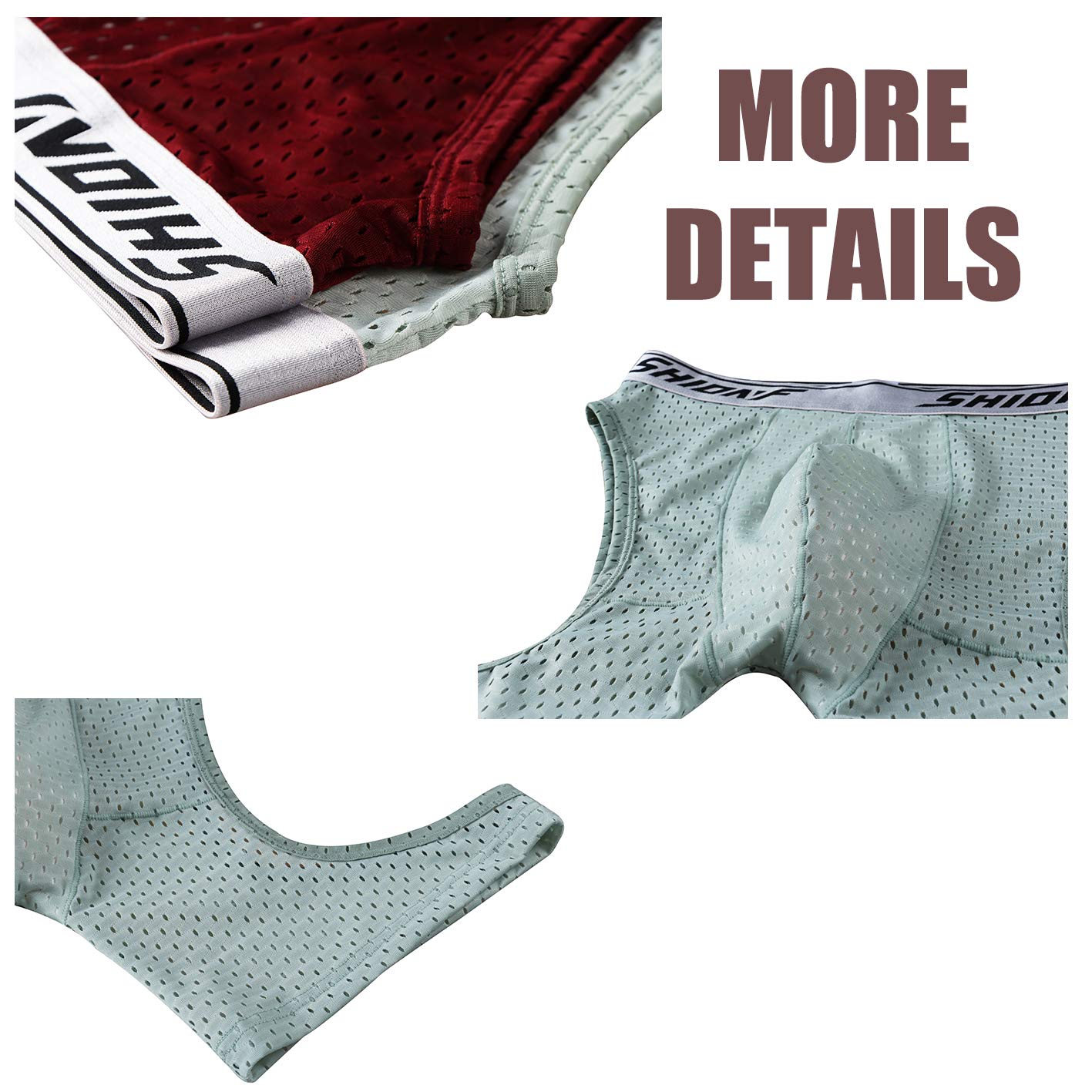 Ouruikia Men's Sports Boxer Briefs - Breathable Quick Dry Underwear for Active Performance, Workout & Travel - Comfortable Athletic Underwear for Running, Gym & Daily Wear
