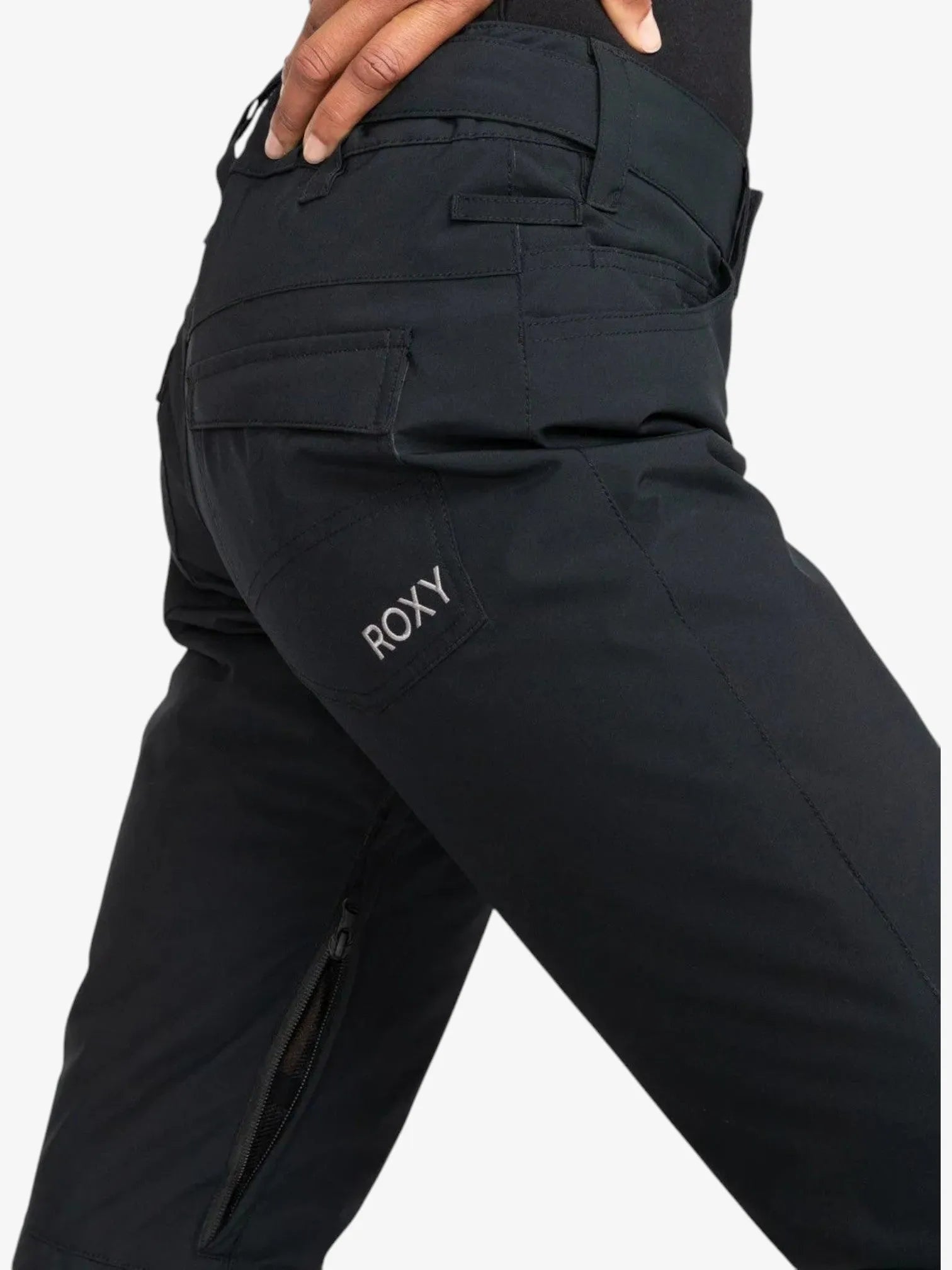 ROXY Women's Snow Pants - Black Waterproof Winter Ski Pants for Snowboarding & Cold Weather Outdoor Activities
