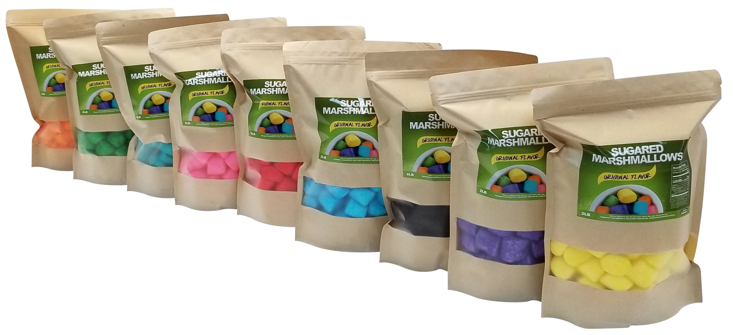 **Premium Pink Sugared Marshmallows - 2 Pounds (907g) - Sweet & Fluffy for Baking, Hot Cocoa, and Dessert Decorations**