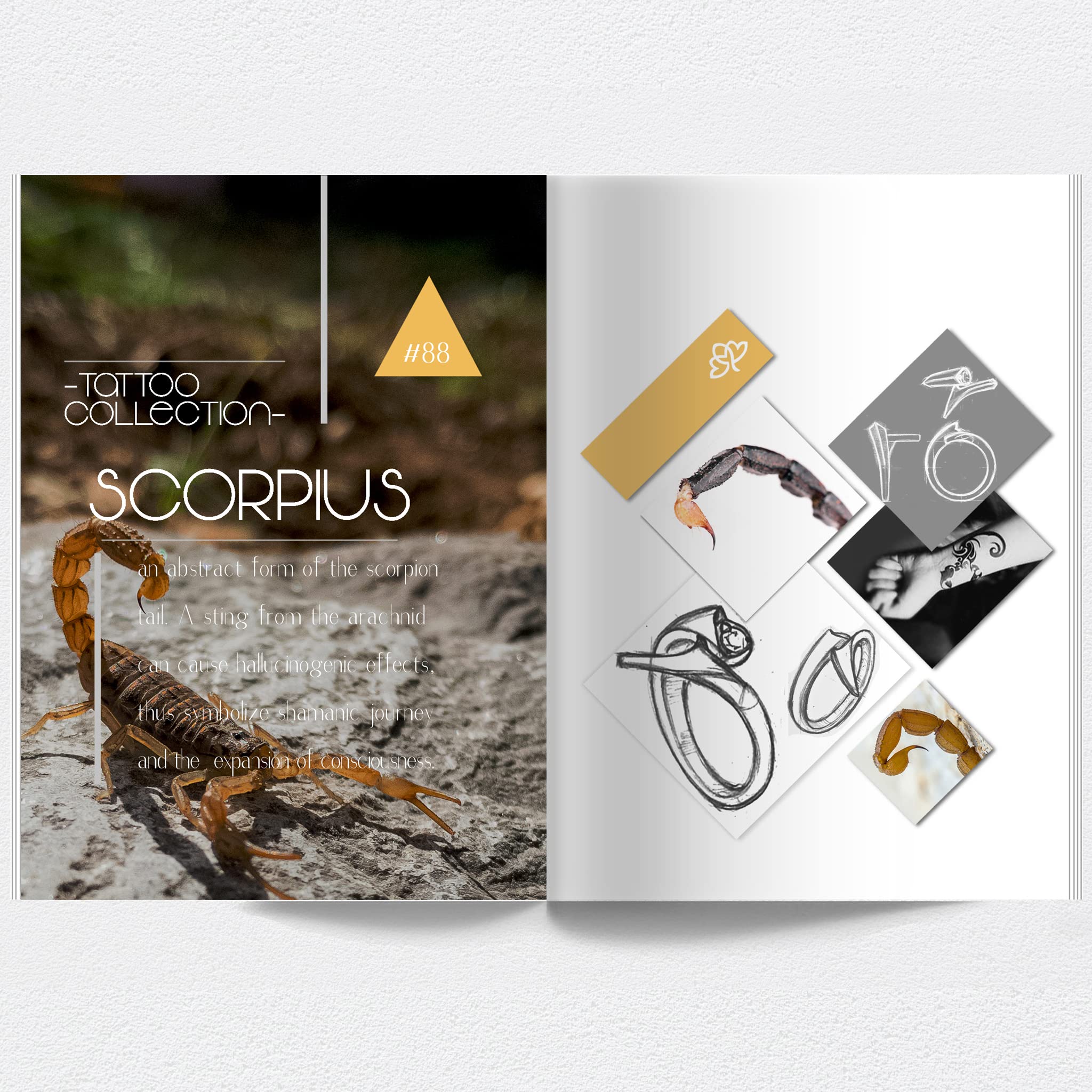 14K Gold Mandarin Garnet Solitaire Engagement Ring - Alternative Wedding Band with Bypass Wrap Design - Gothic Spike Vine Thorn Ring for Unique Bridal Jewelry & Dark Romance Style Accessories