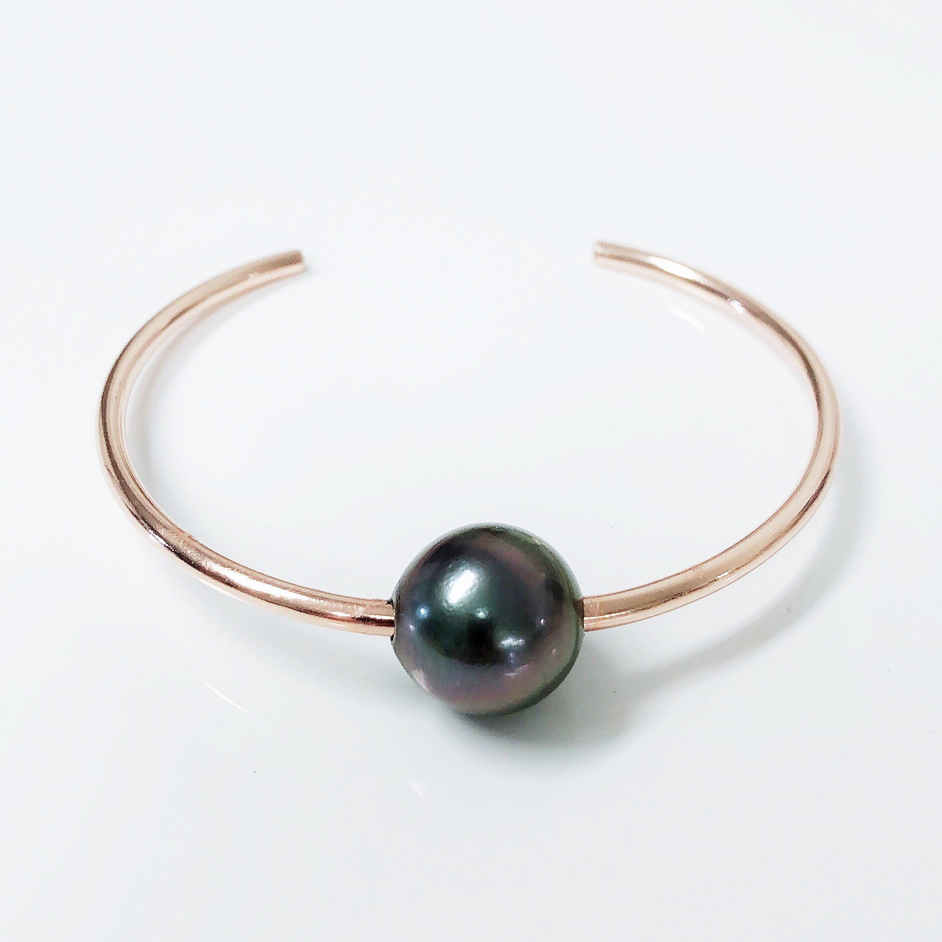 Tahitian Pearl Cuff Bracelet (B296) - Elegant Handmade Jewelry for Women, Perfect for Weddings, Parties & Special Occasions