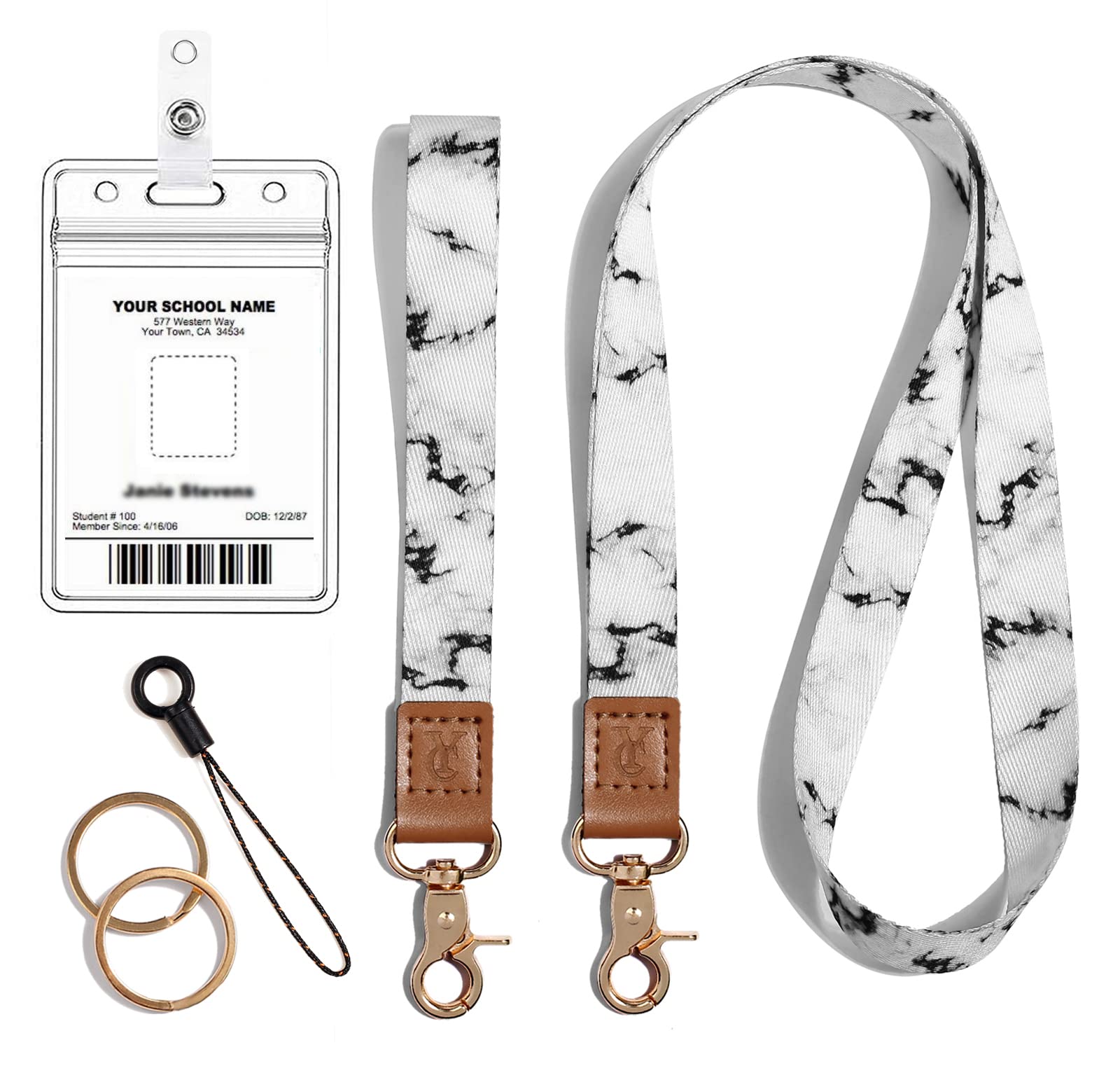 ID Badge Lanyards with Keychain - for Work, Events & Security