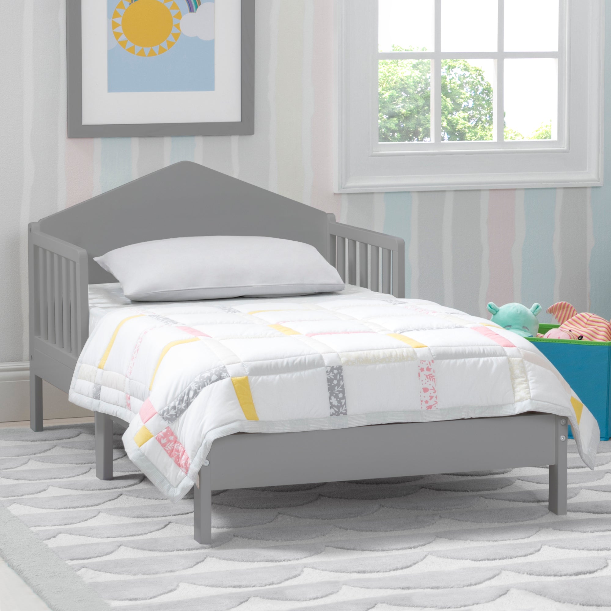 Homestead Toddler Bed - Safe & Comfortable Wooden Kids Bed for Boys & Girls - Perfect for Nursery, Daycare & First Big Kid Bed Transition