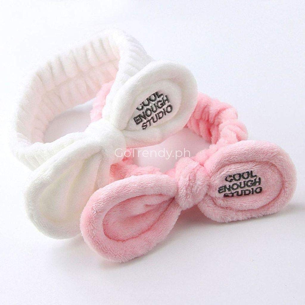 Women's Soft Plush Rabbit Bunny Headband - Cute Spa Makeup Hair Accessory for Women, Fashion Cosplay Hairband (White) - Perfect for Relaxation, Costume Parties & Everyday Wear