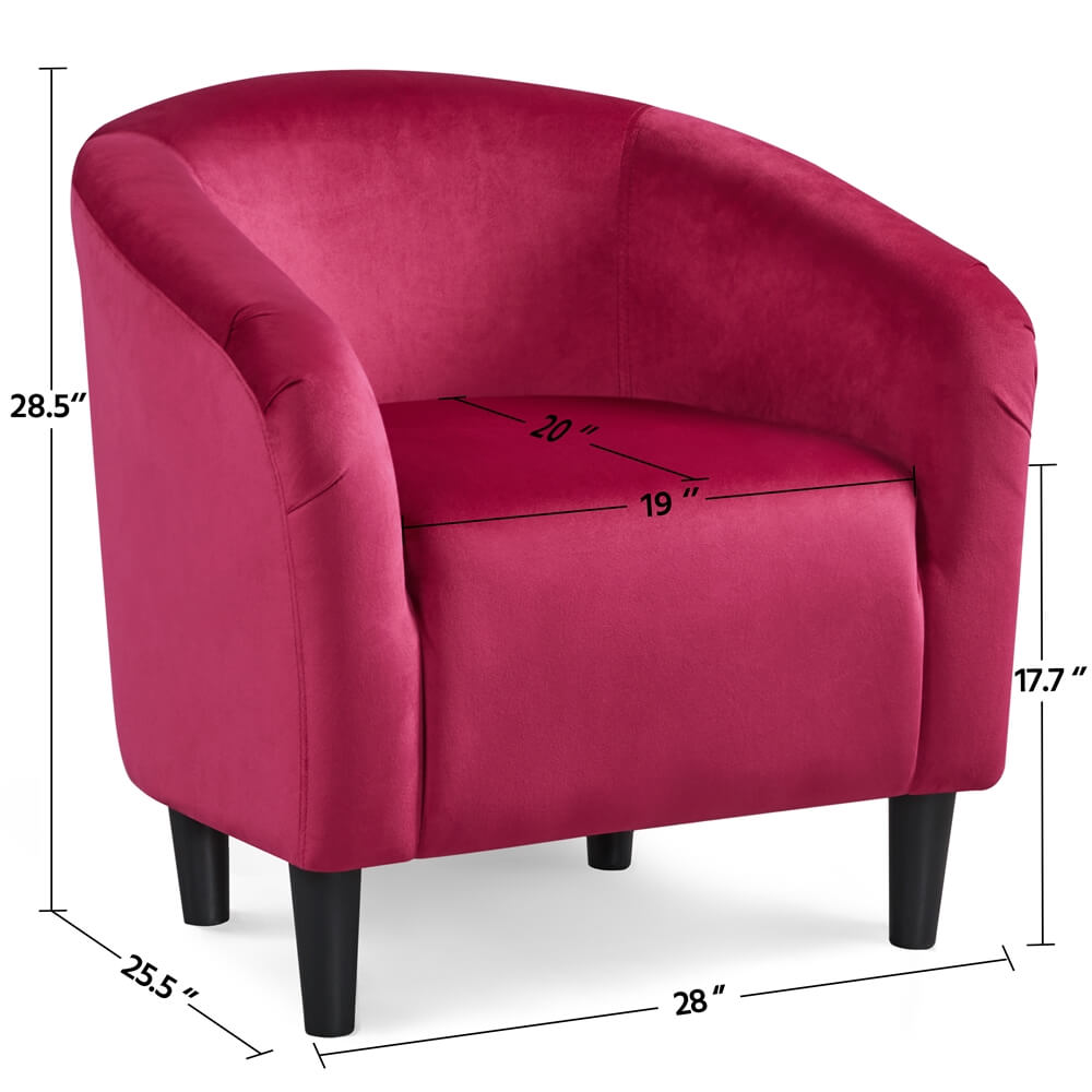 Yaheetech 2-Piece Velvet Club Chair Set - Modern Upholstered Accent Chairs for Living Room, Bedroom, or Office (Grey) - Perfect for Lounging, Reading, or Adding Elegant Seating to Any Space