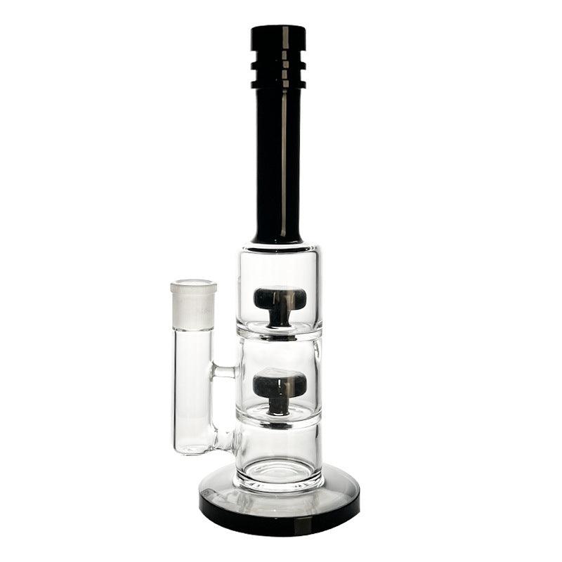 Premium Clear Glass Bong for Smoking | Black & White Water Pipe - Lightweight, Durable Handmade Glass Hookah for Herbal Use | Perfect for Home Relaxation & Social Gatherings