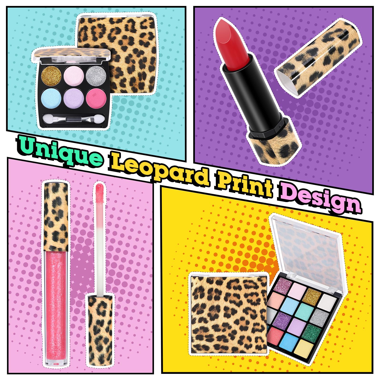 **Washable Kids Makeup Kit for Girls - Double Layer Pretend Play Cosmetic Set, Non-Toxic & Safe Toddler Toys for Ages 3-12 - Perfect Birthday Gift for Little Princesses (Great for Dress-Up, Role Play & Party Fun)**