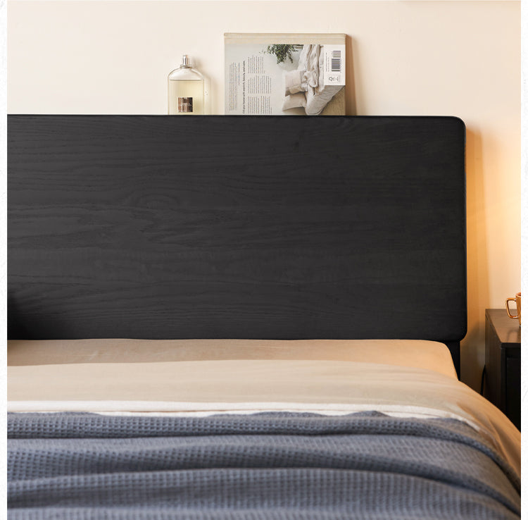 Solid Oak Wood Luminous Floating Bed Frame - Modern Platform Bed with LED Lighting for Bedroom, Guest Room or Dorm
