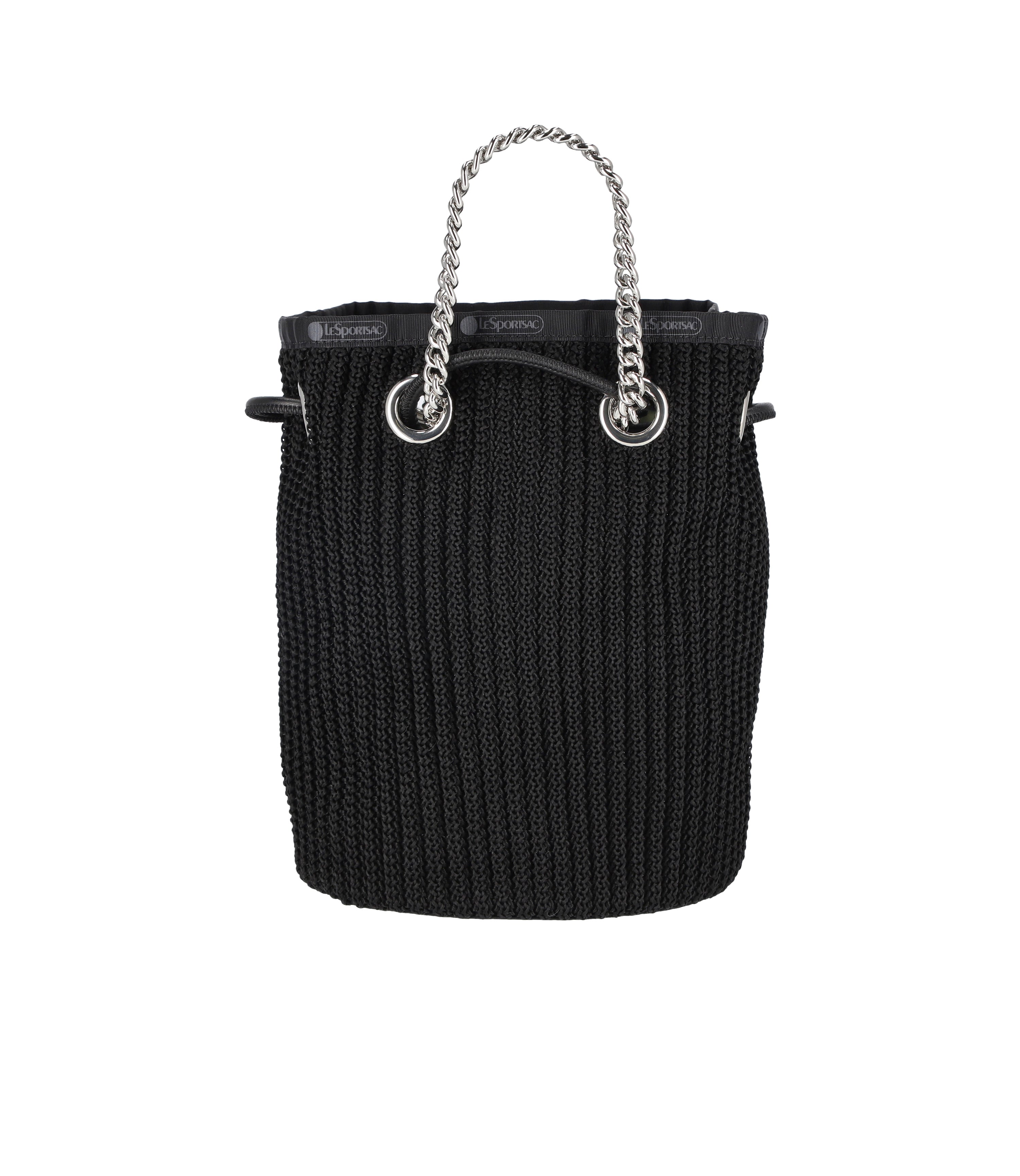 Crochet Small Bucket Bag with Chain Strap - Stylish Handmade Crossbody Purse for Women, Perfect for Shopping, Beach & Everyday Use