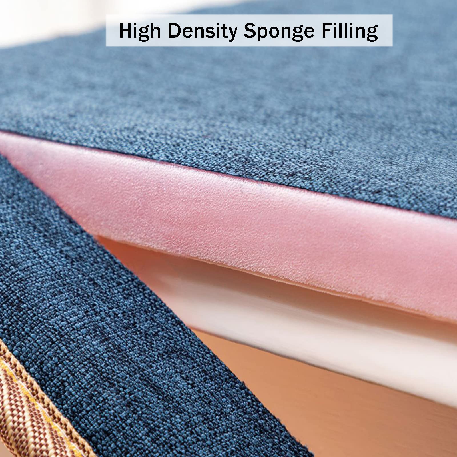 Non-Slip Square Dining Chair Cushions with Ties - 40x40cm Green Seat Pads for Kitchen, Dining Room, Patio, Office & Garden Chairs - Comfortable Home & Outdoor Furniture Accessories