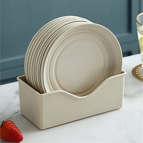 10-Pack 5.9 Inch Unbreakable Lightweight Wheat Straw Plates - Dishwasher & Microwave Safe Eco-Friendly Dinnerware Set (Beige) | Perfect for Picnics, Camping, Parties & Everyday Family Dining
