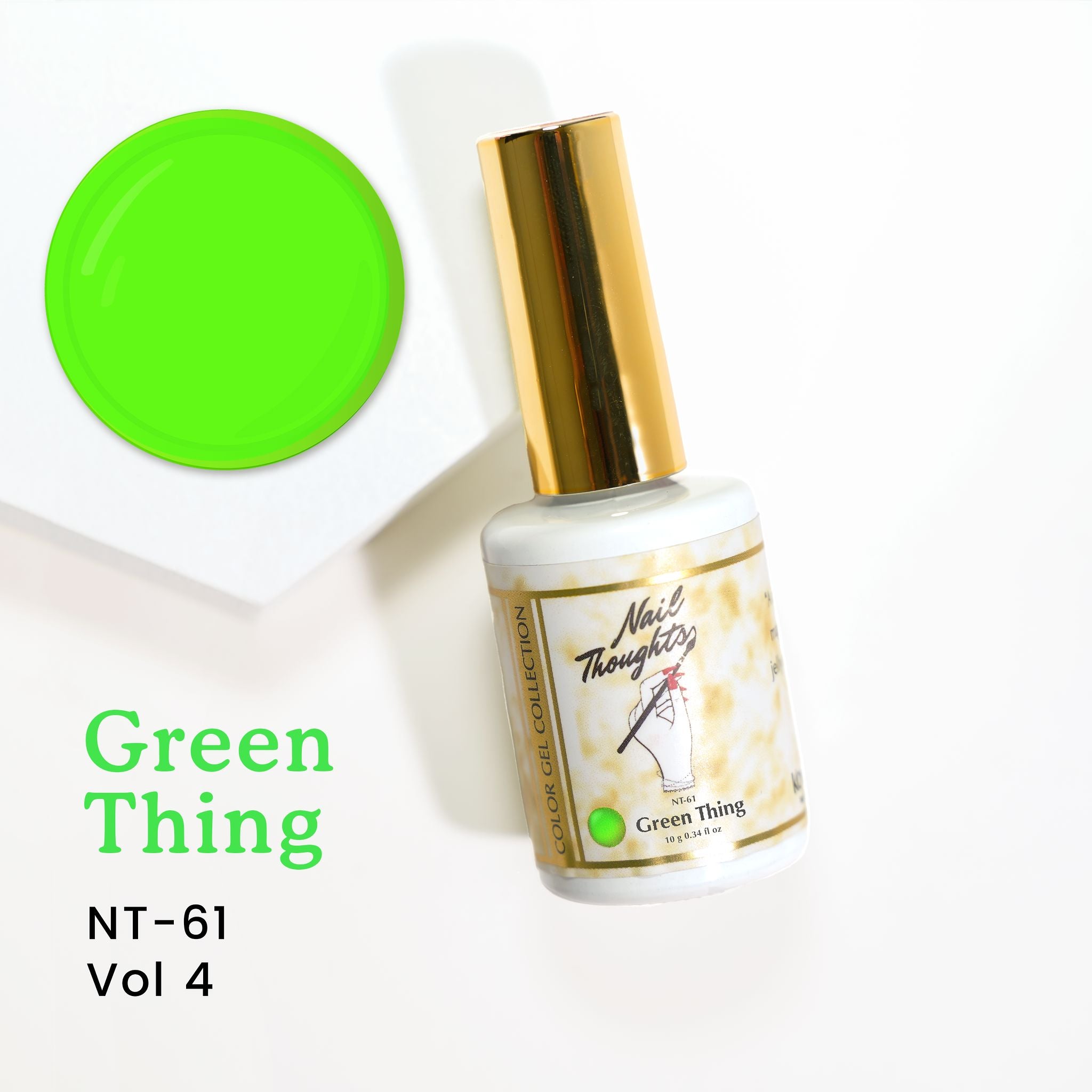 Nail Thoughts NT 61 Green Thing Nail Polish - Vegan & Cruelty-Free Gel Polish for Long-Lasting Manicures | Perfect for Spring Nails, Salon Quality at Home