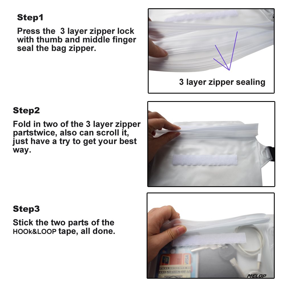 Waterproof Pouch Bag with Adjustable Strap - IPX8 Certified Dry Bag for Phones, Keys & Essentials - Perfect for Swimming, Kayaking, Beach, Fishing & Water Sports - Keep Your Belongings Safe from Rain & Splashes