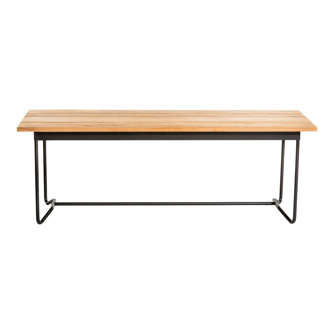 Matilda Lindblom Grinda Bench - Modern Outdoor Wooden Bench for Patio, Garden & Backyard - Durable Teak Furniture for Relaxing & Entertaining