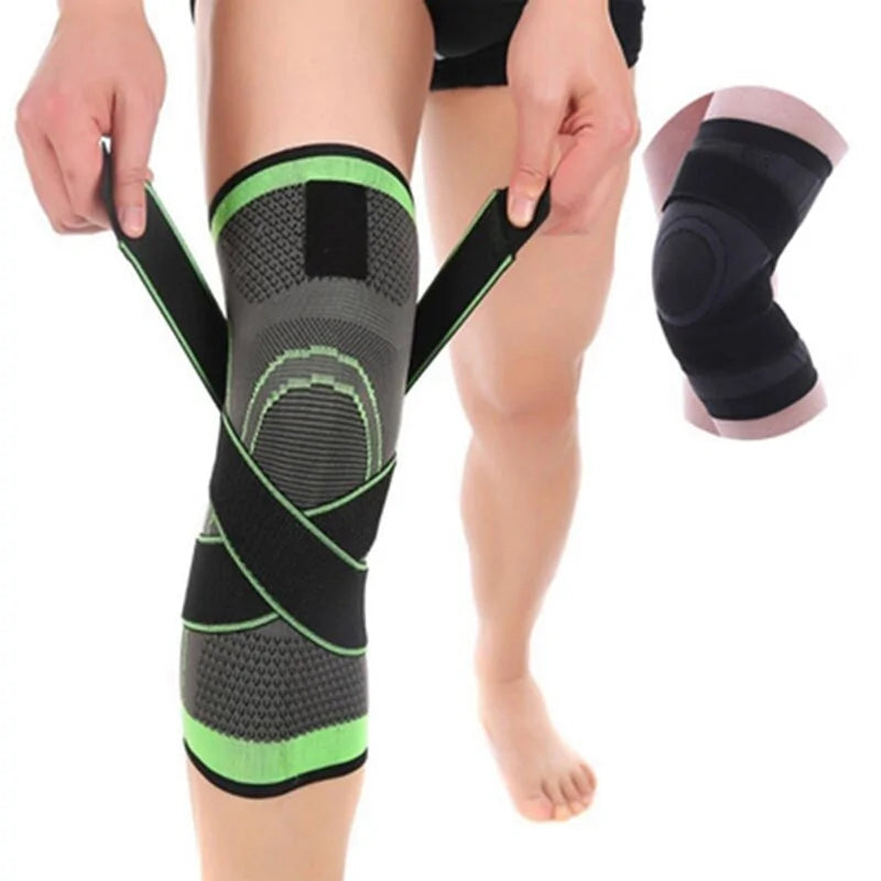 Best Compression Knee Brace for Pain Relief & Support - Adjustable & Breathable for Running, Sports & Arthritis - Men & Women (Black, Medium)